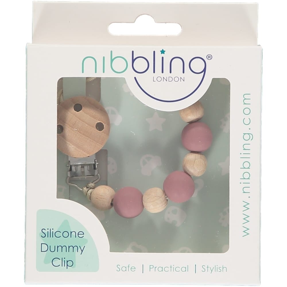 NIBBLING Schnullerkette Earth natural range rosa natur Schnullerketten NIBBLING