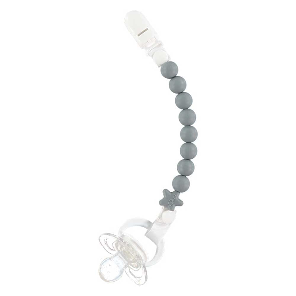 NIBBLING Schnullerkette Pluto grau Schnullerketten NIBBLING