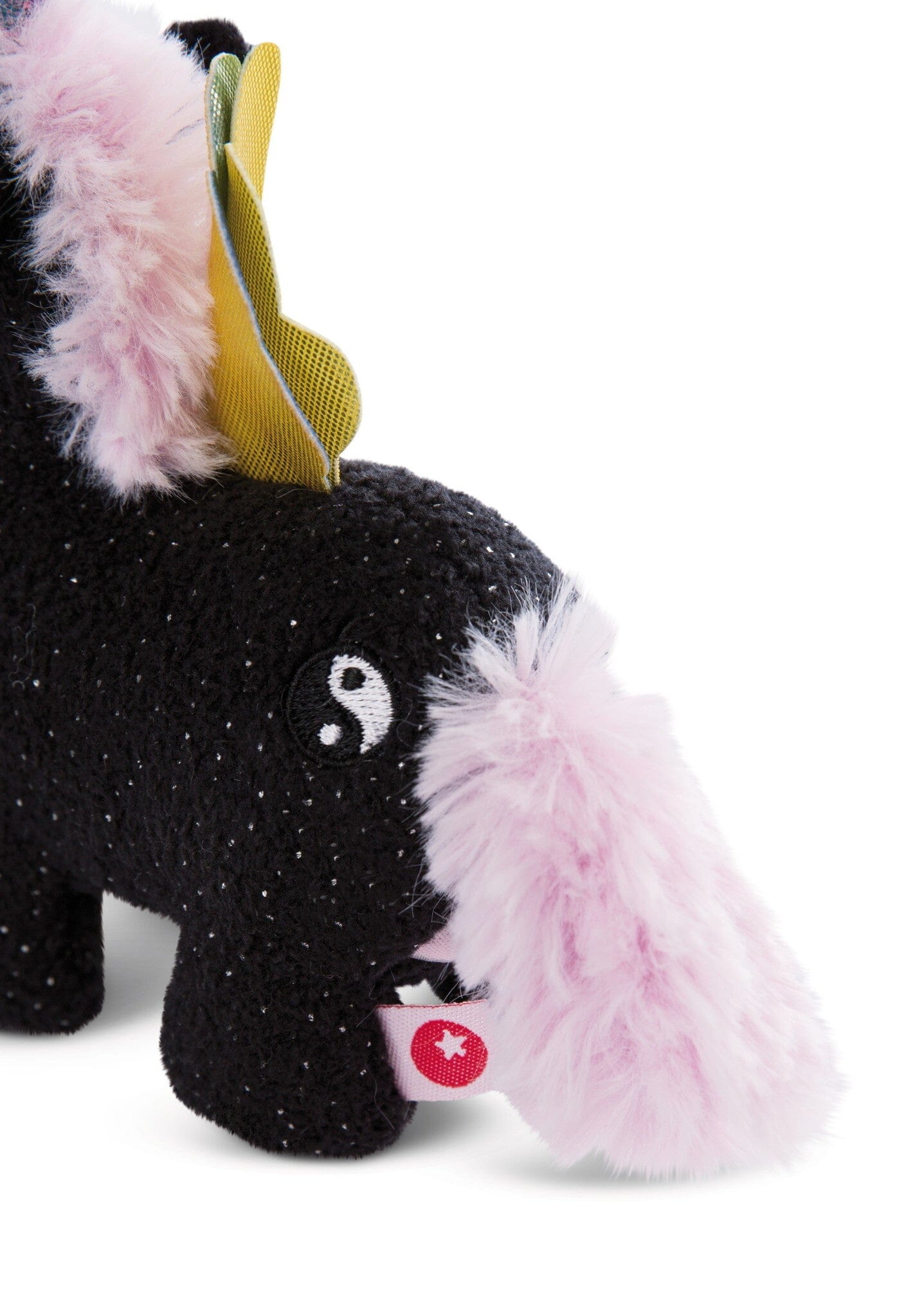 NICI kuscheliges Einhorn schwarz Yin 13cm stehend Kuscheltiere NICI