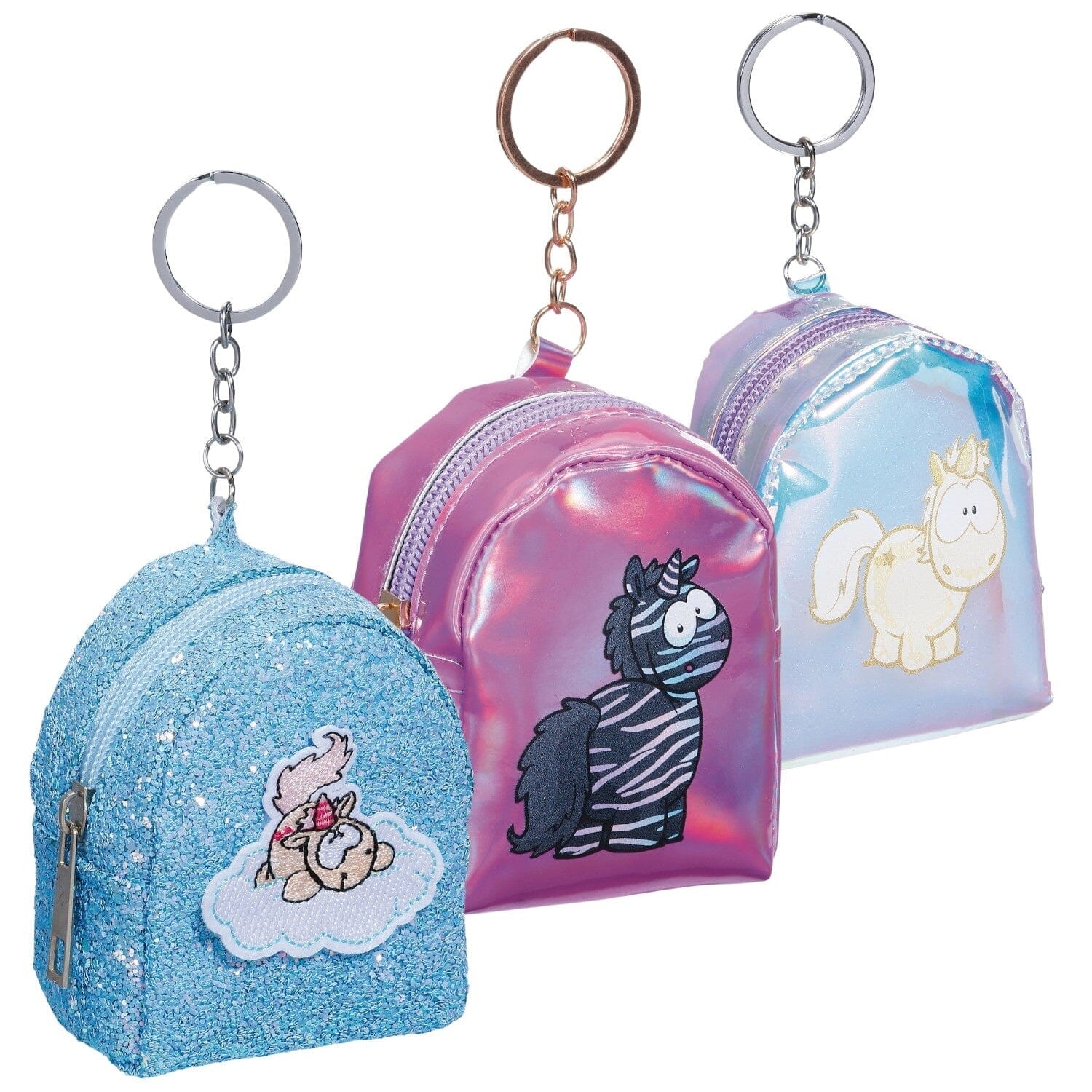 NICI süße kleine Einhorn Schlüsselanhänger-Tasche Schlüsselanhänger NICI