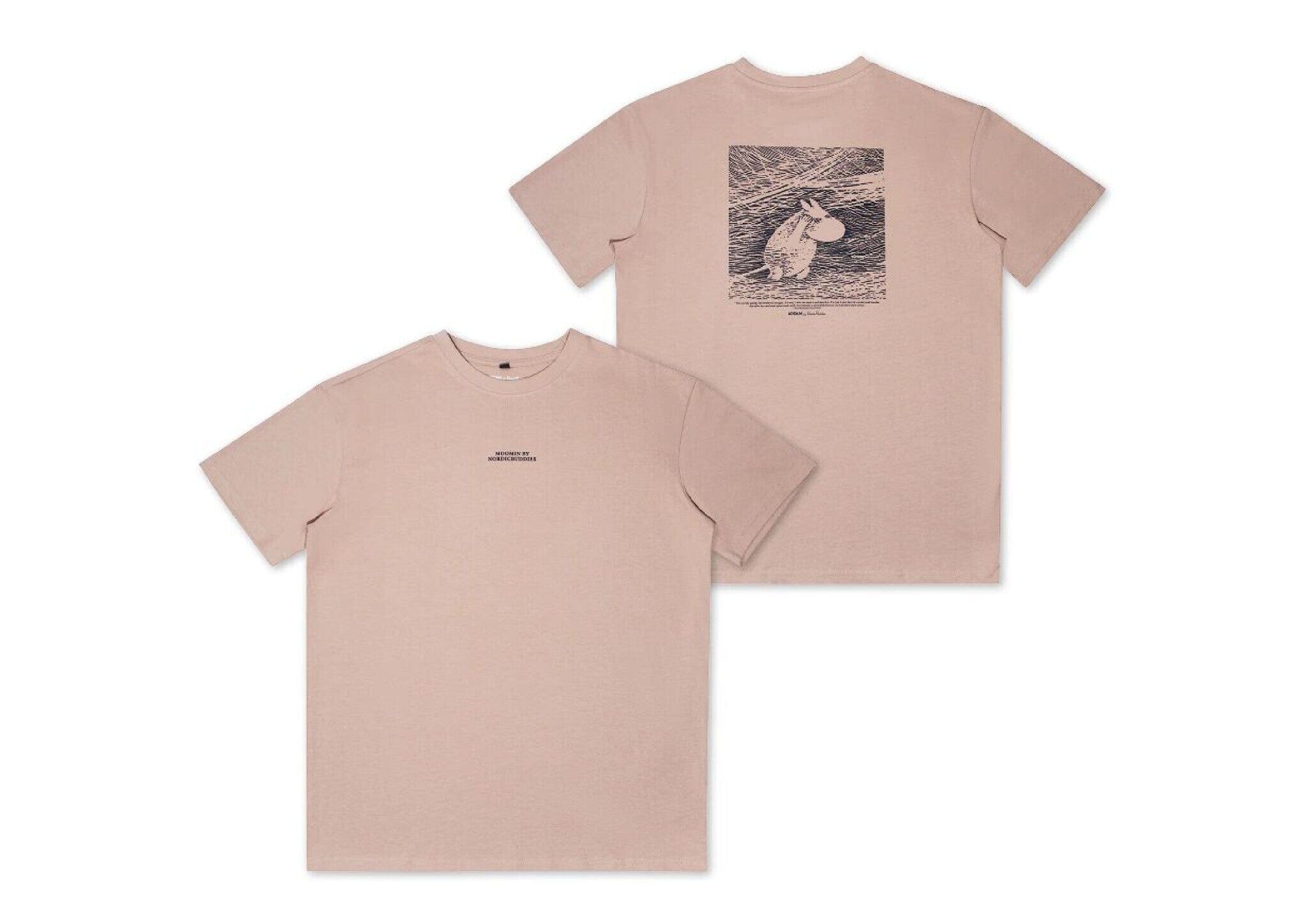 Nordicbuddies - Moomin Moomin T-Shirt Mumintroll im Schneesturm nude T-Shirt Nordic Buddies