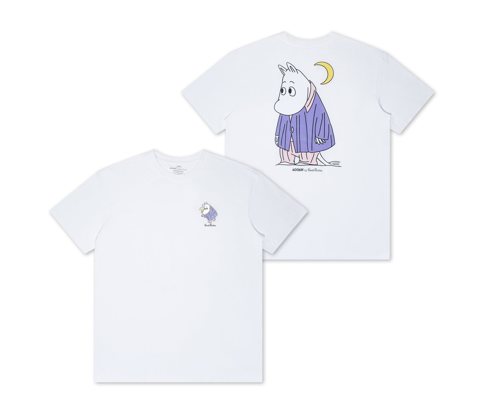 Nordicbuddies - Moomin Moomin T-Shirt Mumintroll weiß mit Laterne T-Shirt Nordic Buddies