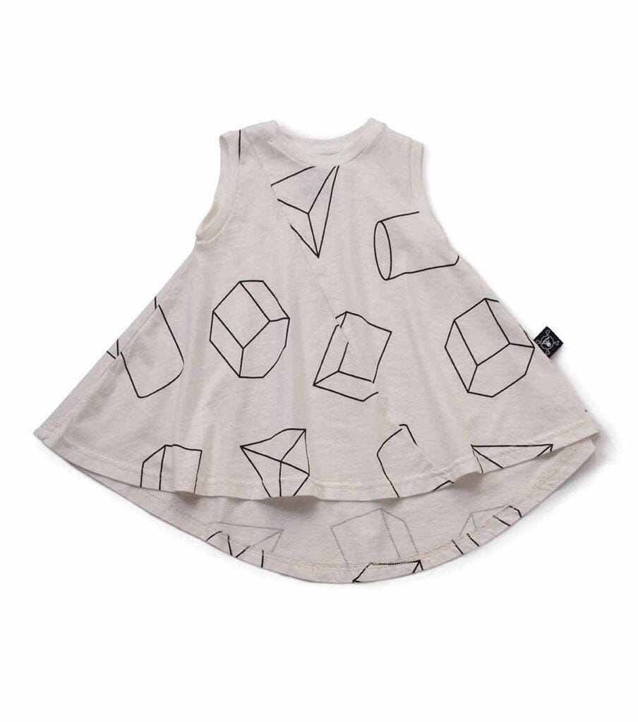 nununu Kleid Tankdress offwhite geometric Kleid nununu