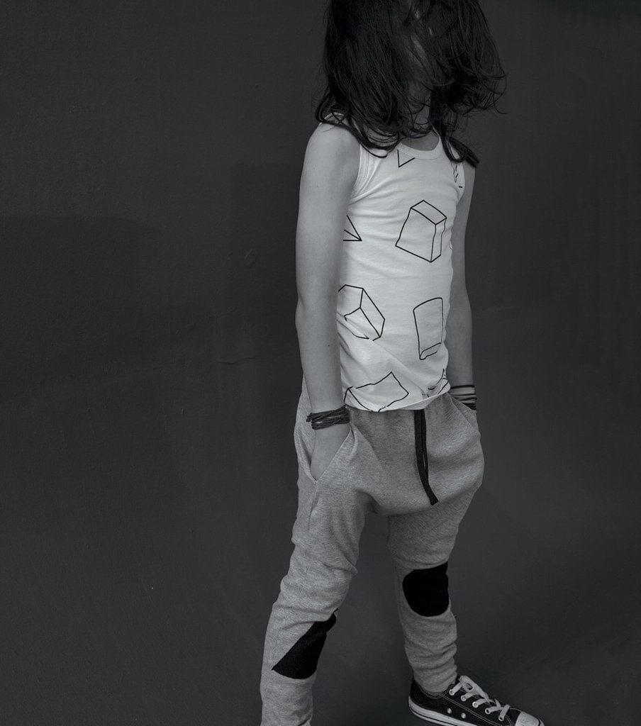 nununu patch baggy pants charcoal Baggy Pants nununu