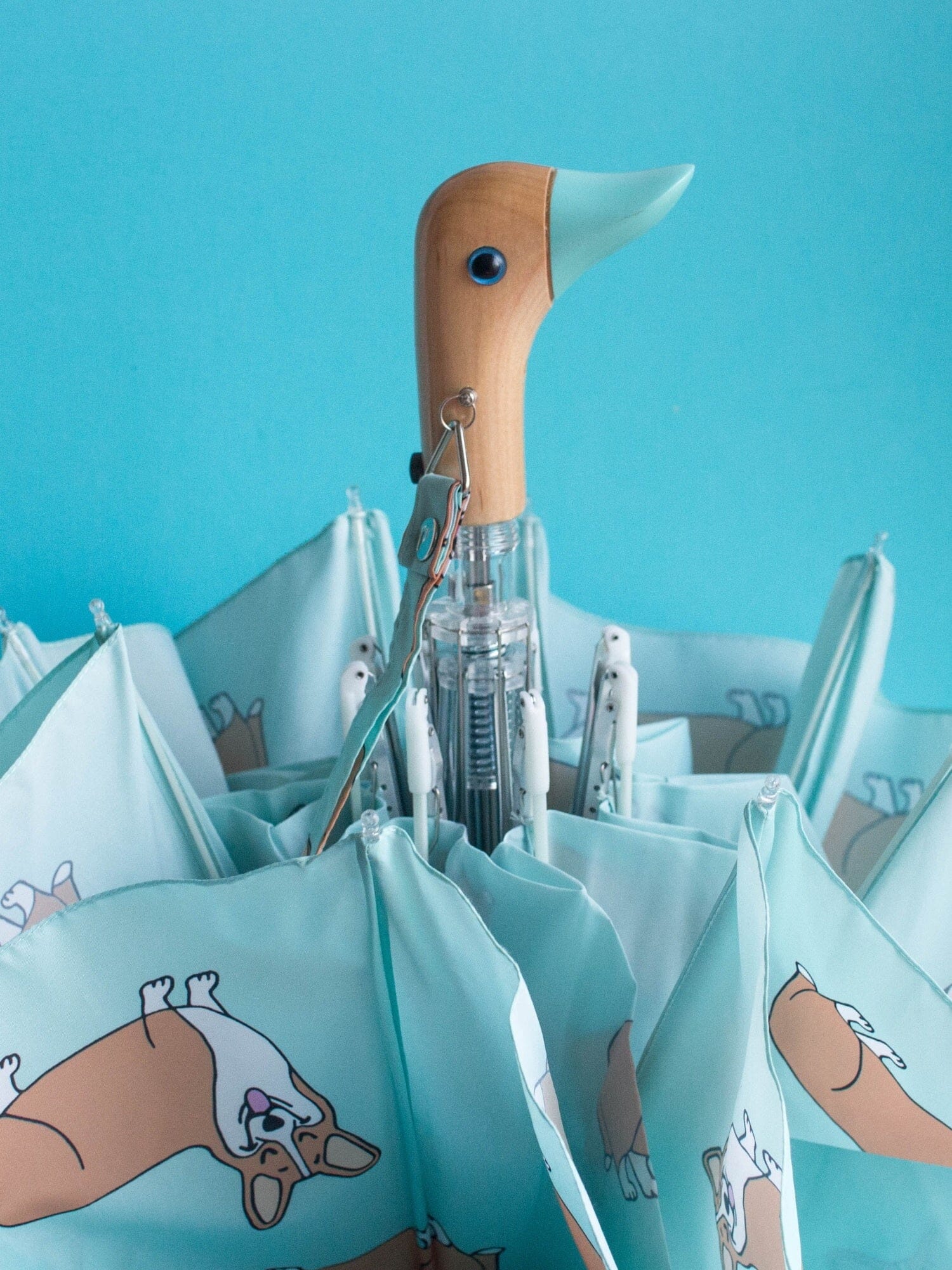 ORIGINAL DUCKHEAD EU Regenschirm mit Entenkopf - Coucou Suzette - Corgi Dog MintCopy Regenschirme ORIGINAL DUCKHEAD