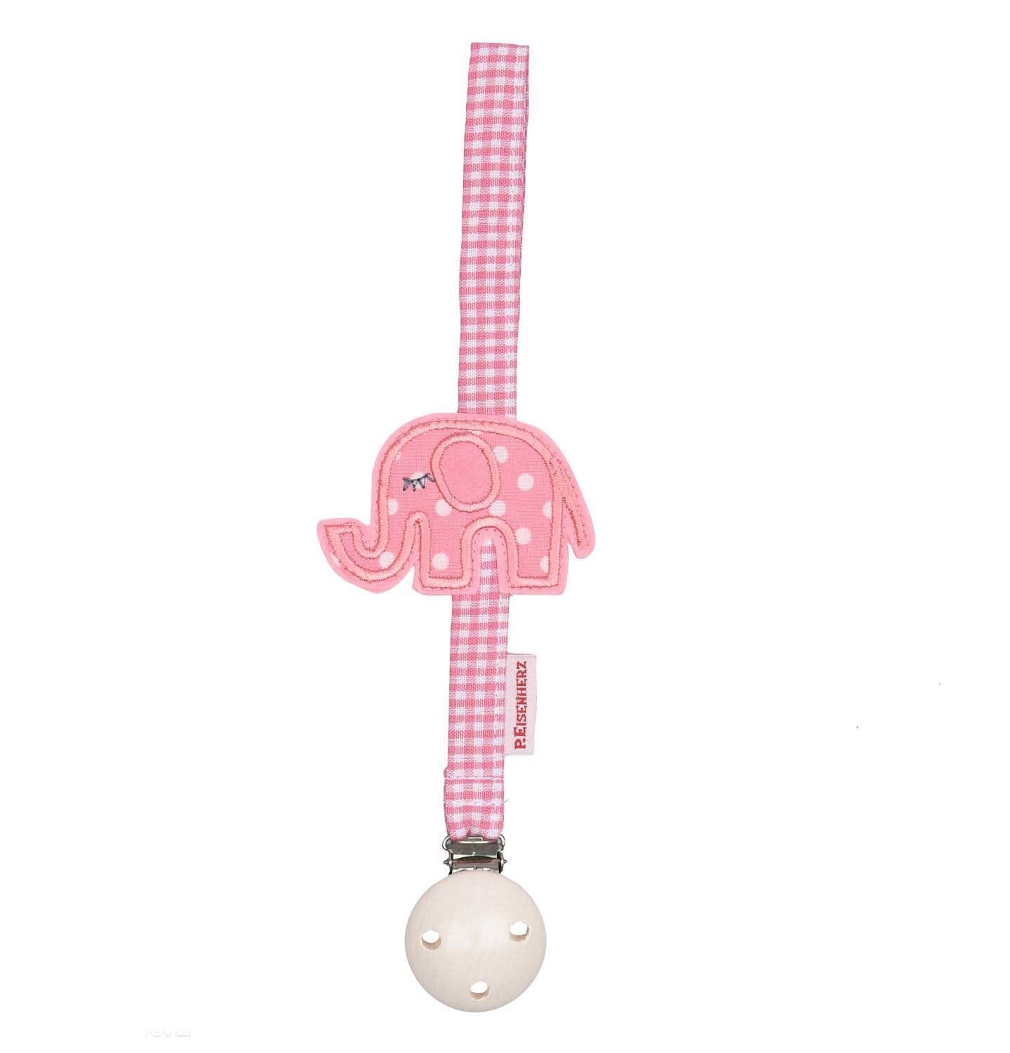 P. Eisenherz Schnullerband Elefant rosa Schnullerketten & -bänder P. Eisenherz