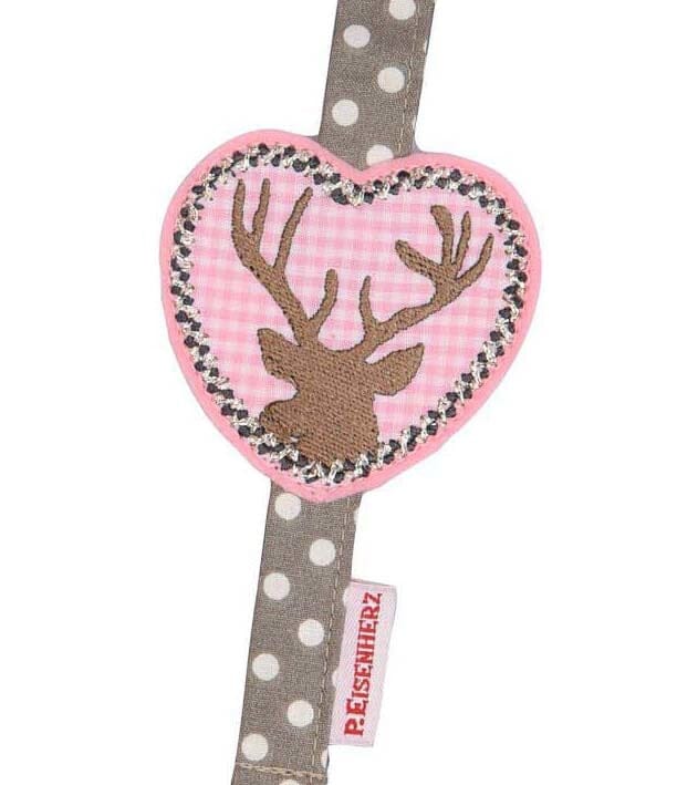 P. Eisenherz Schnullerband Hirsch rosa Schnullerketten & -bänder P. Eisenherz
