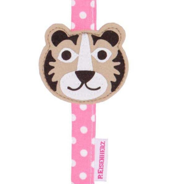 P. Eisenherz Schnullerband Tiger rosa Schnullerketten & -bänder P. Eisenherz