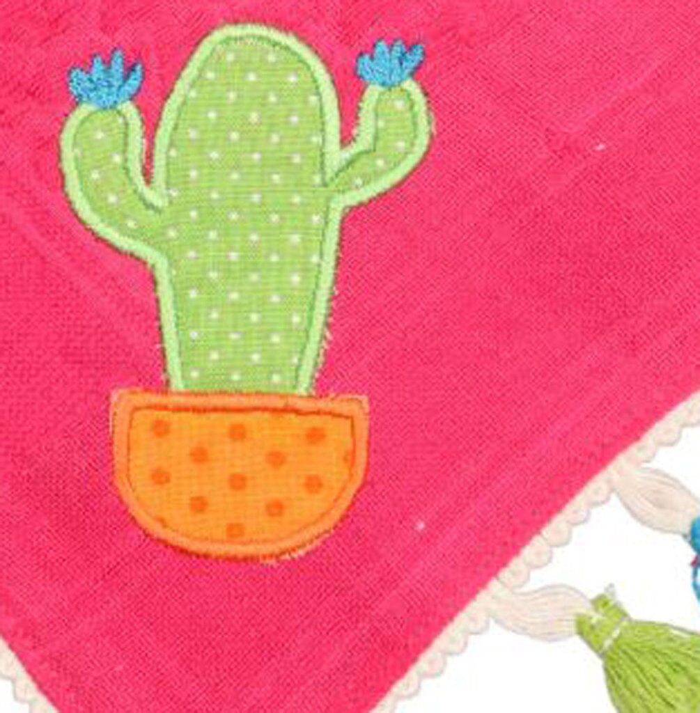 P.Eisenherz Palituch Kaktus pink mit Quasten Tücher und Schals P. Eisenherz