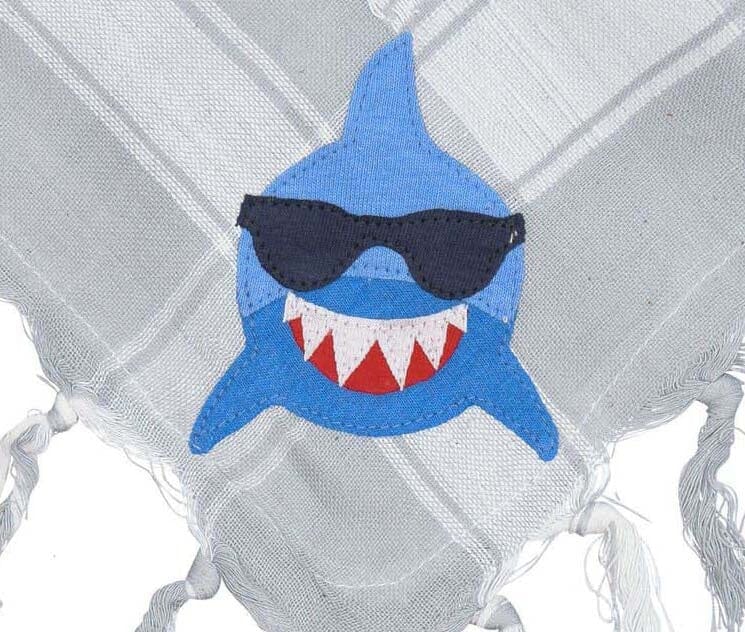 P. Eisenherz Halstuch Hai grau weiß Palituch Tücher und Schals P. Eisenherz