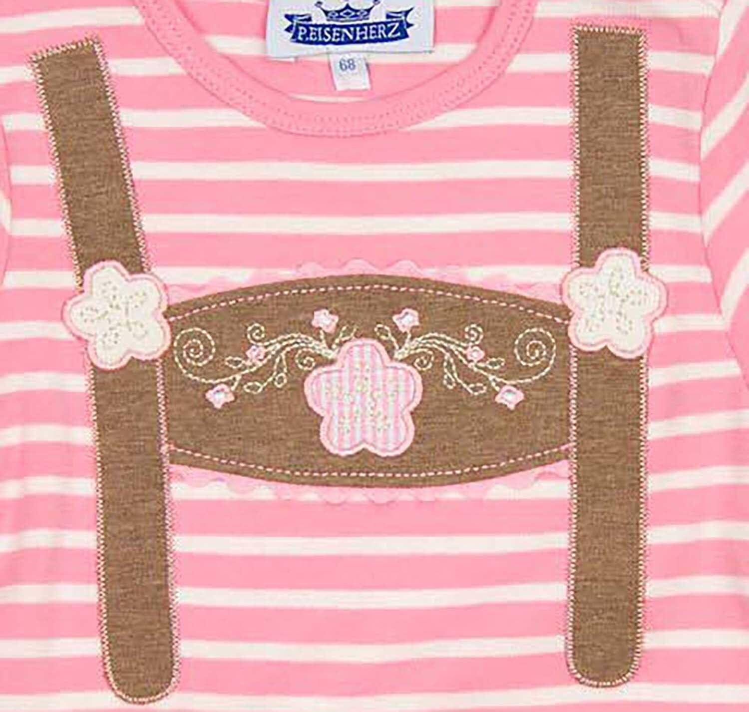 P.Eisenherz Langarmshirt Trachten Hosenträger Langarmshirt P. Eisenherz