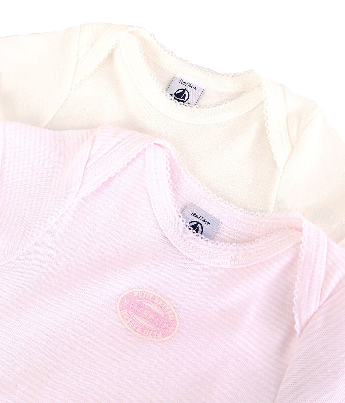 Petit Bateau Baby Bodyset Mädchen 2 Teile rosa creme Spieler und Bodys Petit Bateau