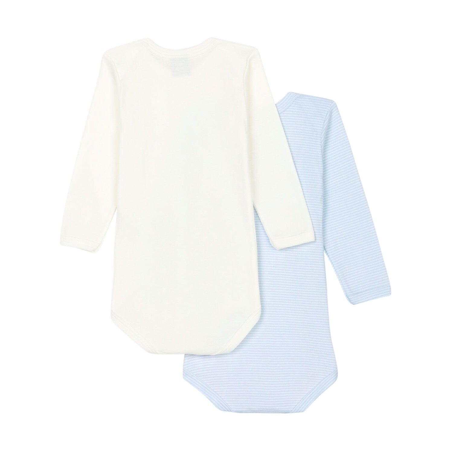 Petit Bateau Baby Bodyset Jungen 2 Teile bleu creme langärmlig Spieler und Bodys Petit Bateau