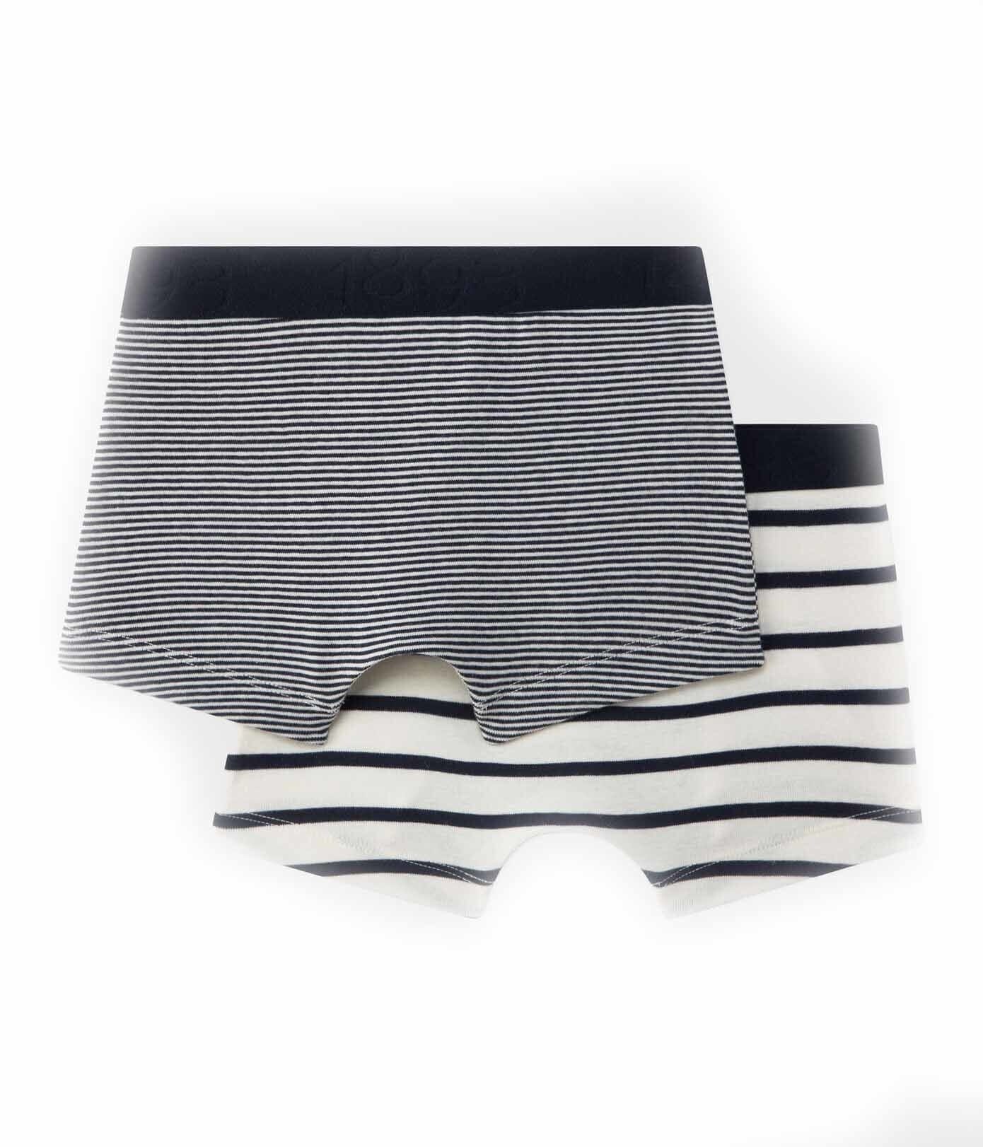 Petit Bateau Boxershorts set Jungen 2 Teile blau weiß Unterwäsche Petit Bateau