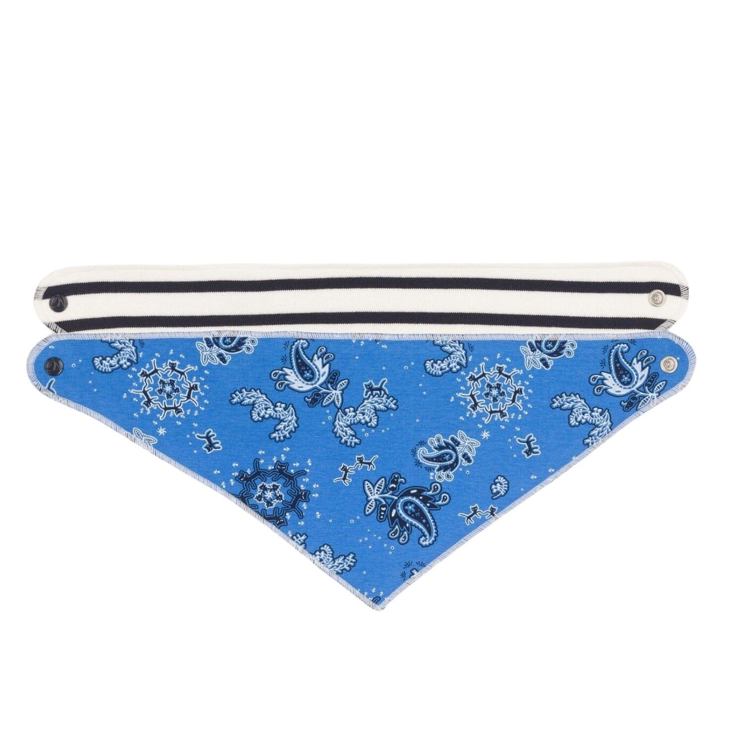 Petit Bateau 2 er Set Lätzchen / Bandanas aus Rippstrick Streifen und Paisley Lätzchen Petit Bateau