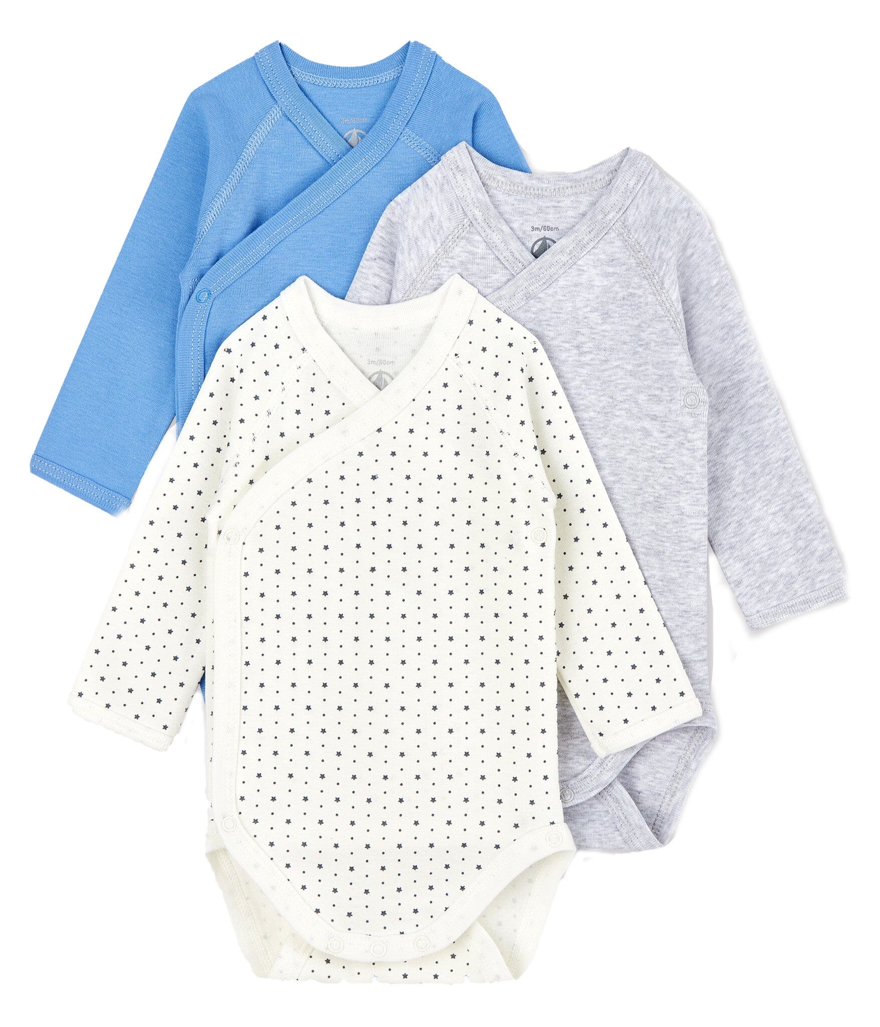 Petit Bateau Baby Bodyset Jungen 3 Teile blau creme Spieler und Bodys Petit Bateau