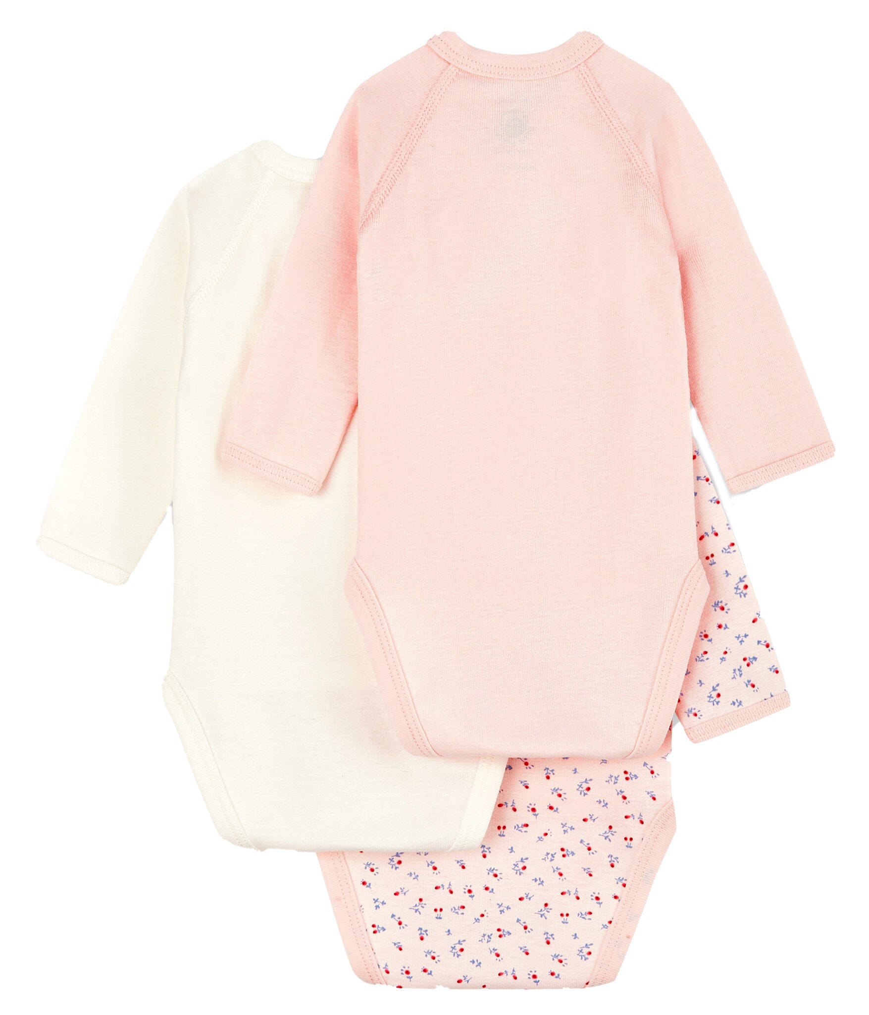 Petit Bateau Baby Bodyset Mädchen 3 Teile rosa creme Spieler und Bodys Petit Bateau