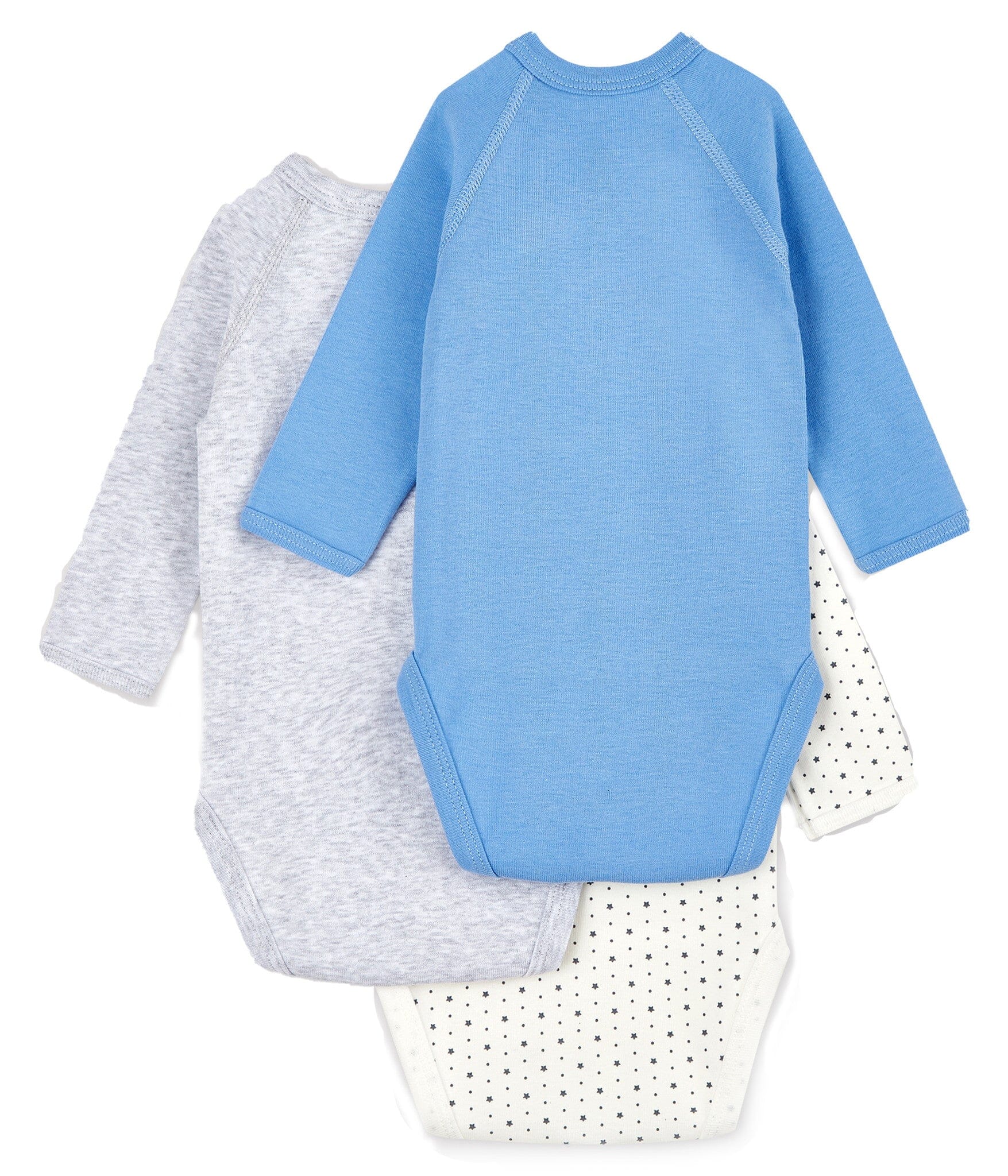Petit Bateau Baby Bodyset Jungen 3 Teile blau creme Spieler und Bodys Petit Bateau