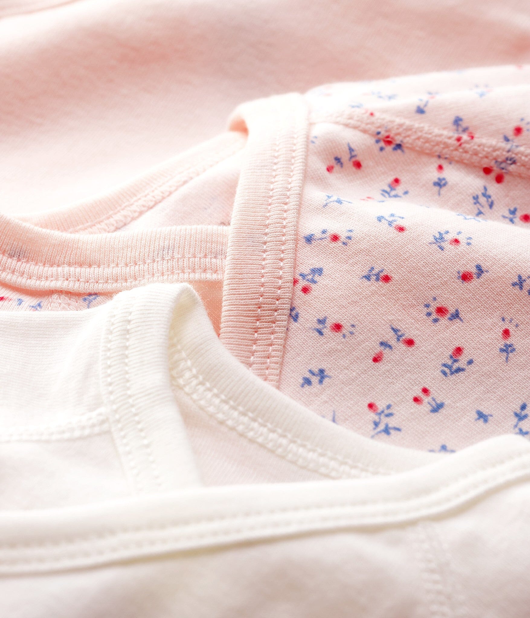 Petit Bateau Baby Bodyset Mädchen 3 Teile rosa creme Spieler und Bodys Petit Bateau