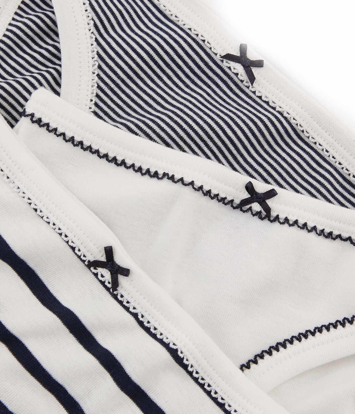 Petit Bateau Unterhosen Set Mädchen 3 Teile blau weiß Culottes Unterwäsche Petit Bateau