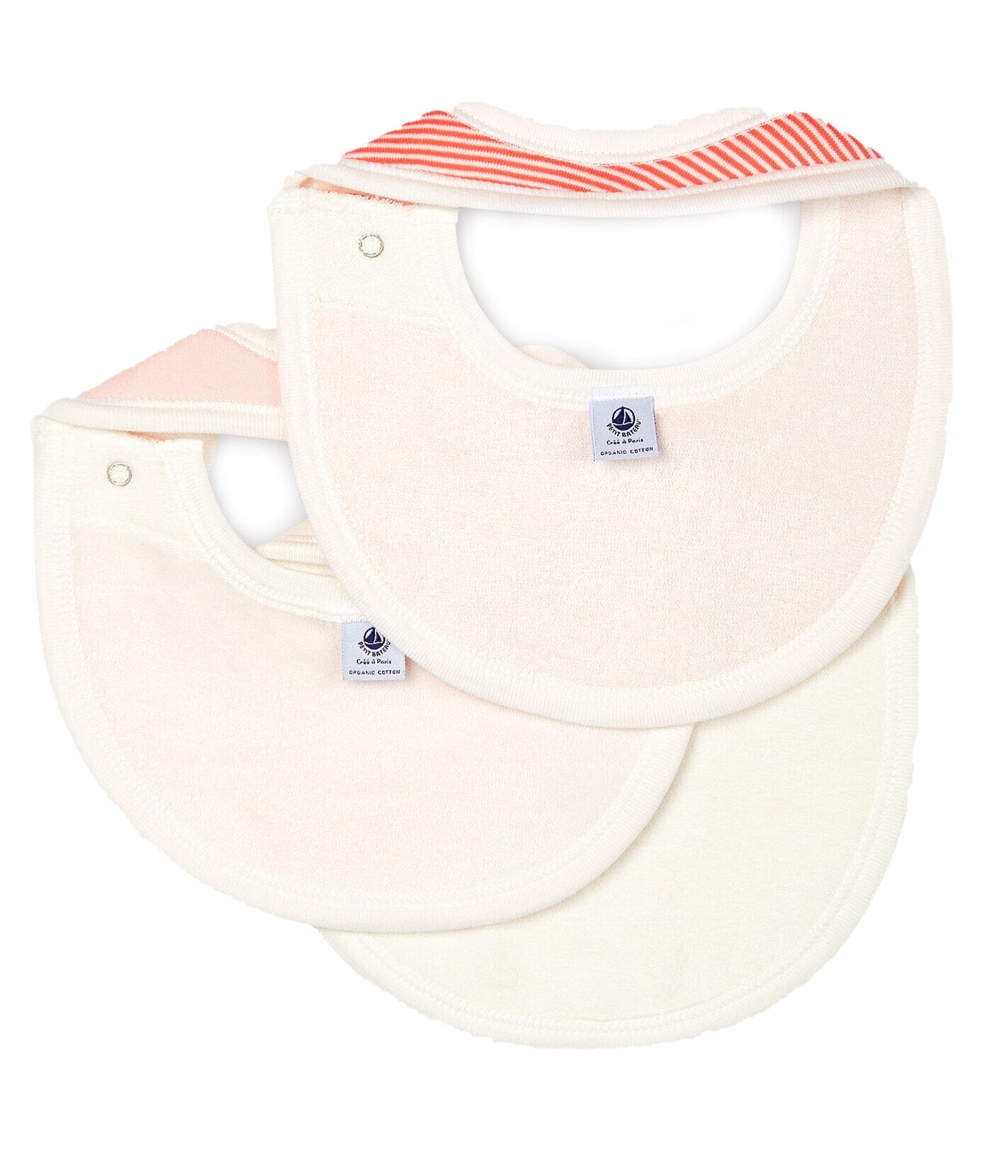 Petit Bateau 3er Set Lätzchen / Bandanas aus Rippstrick Lätzchen Petit Bateau