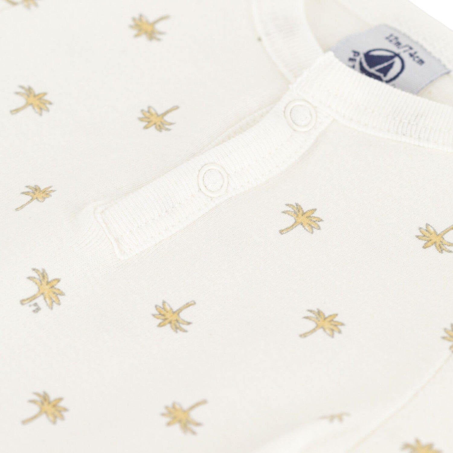 Petit Bateau kurzärmeliger Baby Body mit Palmen Print Spieler und Bodys Petit Bateau