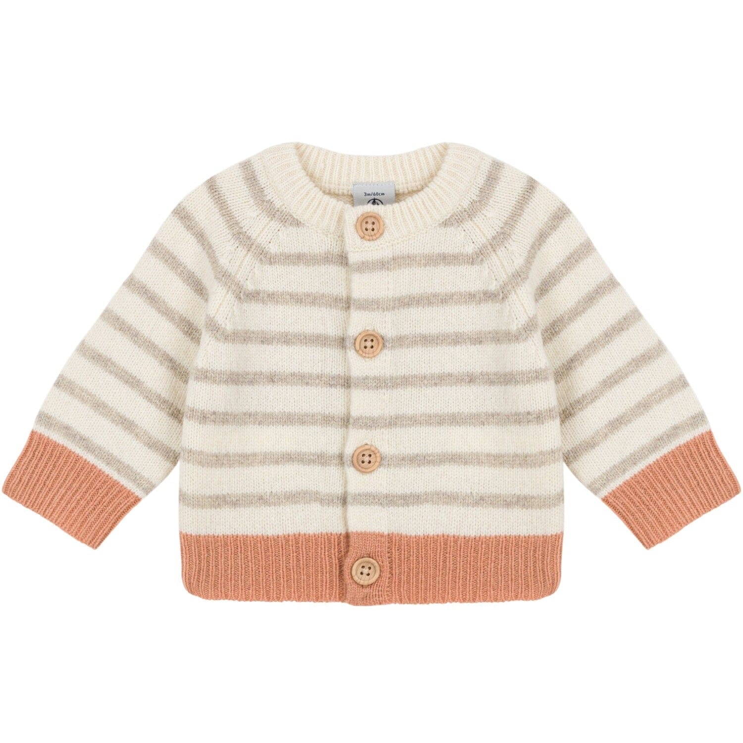 Petit Bateau Baby Cardigan gestreift aus Wolle Jacke Petit Bateau