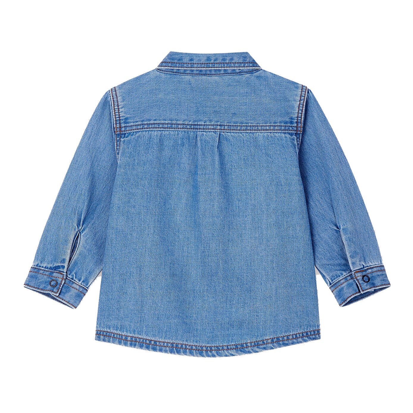Betit Bateau Jeans-Babyhemd aus leichtem Denim Hemden Petit Bateau