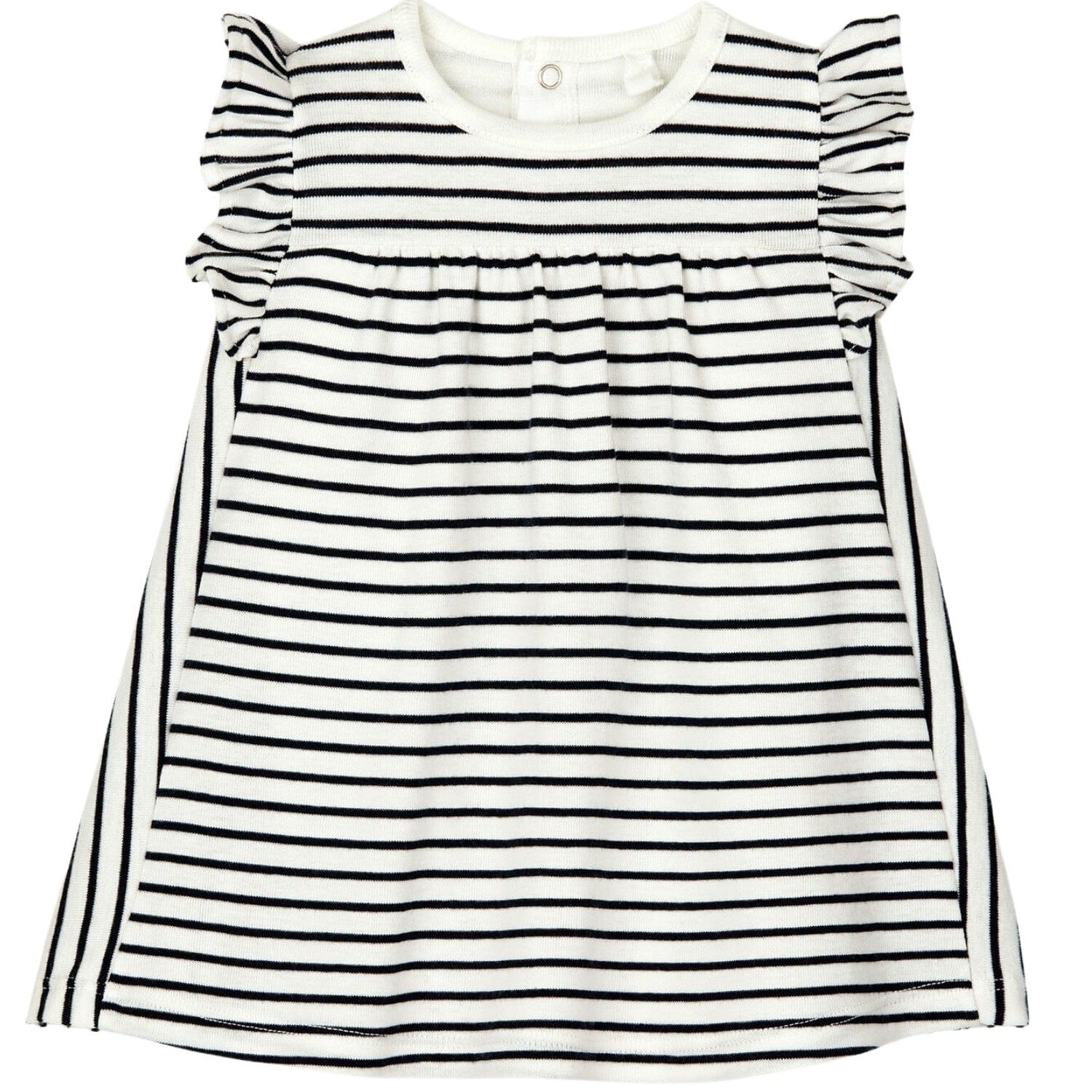 Petit Bateau Kleid gestreift kurzärmlig in weiß blau Kleid Petit Bateau