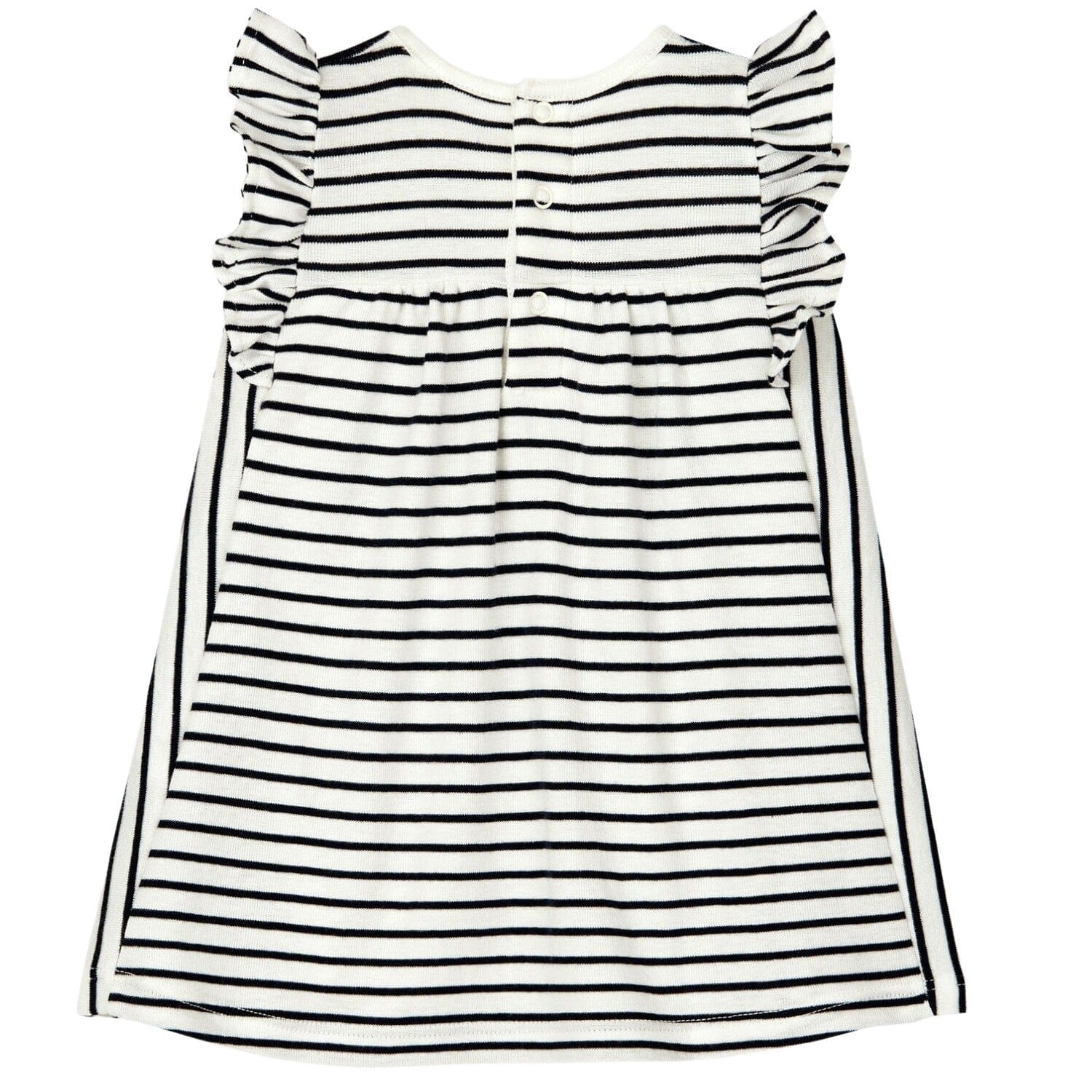 Petit Bateau Kleid gestreift kurzärmlig in weiß blau Kleid Petit Bateau