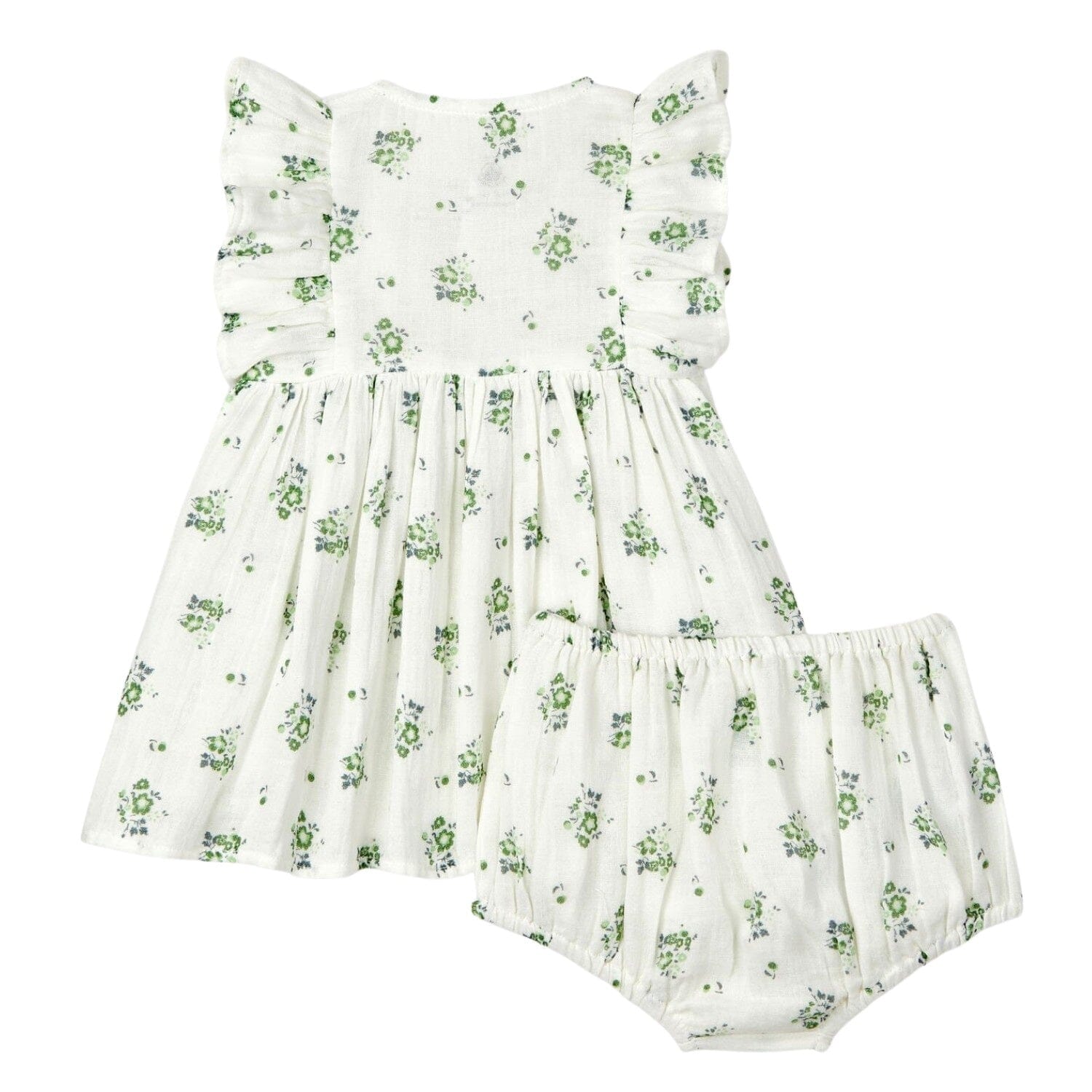 Petit Bateau Kleid mit Bloomers aus Bio- Baumwoll-Gaze mit Blumenprint - Copy Kleid Petit Bateau