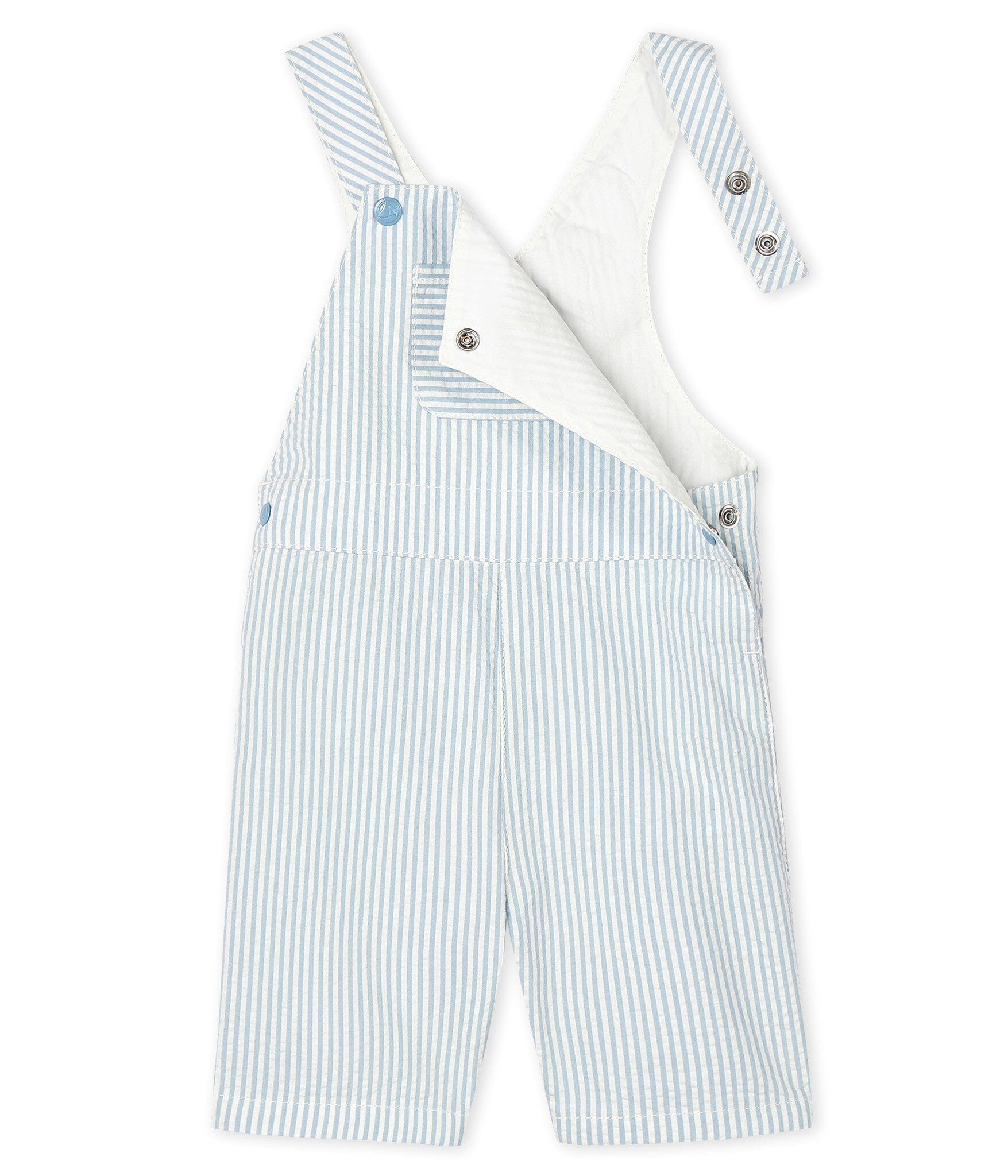 Petit Bateau kurze Latzhose Seersucker gesteift Latzhose Petit Bateau