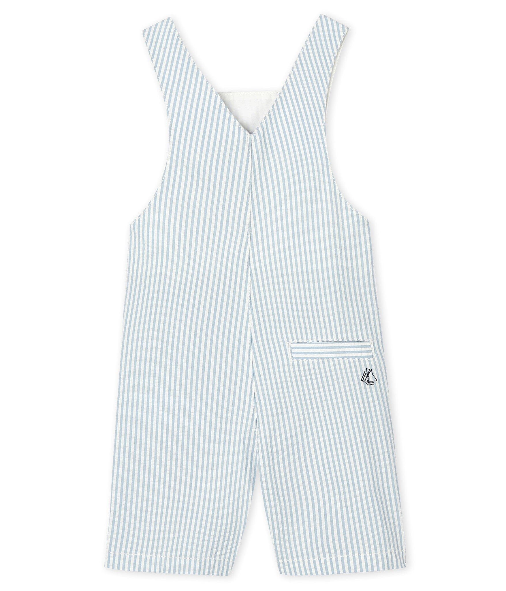 Petit Bateau kurze Latzhose Seersucker gesteift Latzhose Petit Bateau