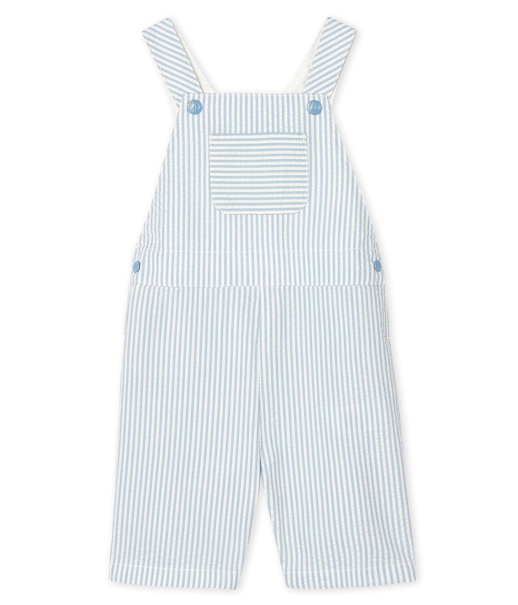 Petit Bateau kurze Latzhose Seersucker gesteift Latzhose Petit Bateau