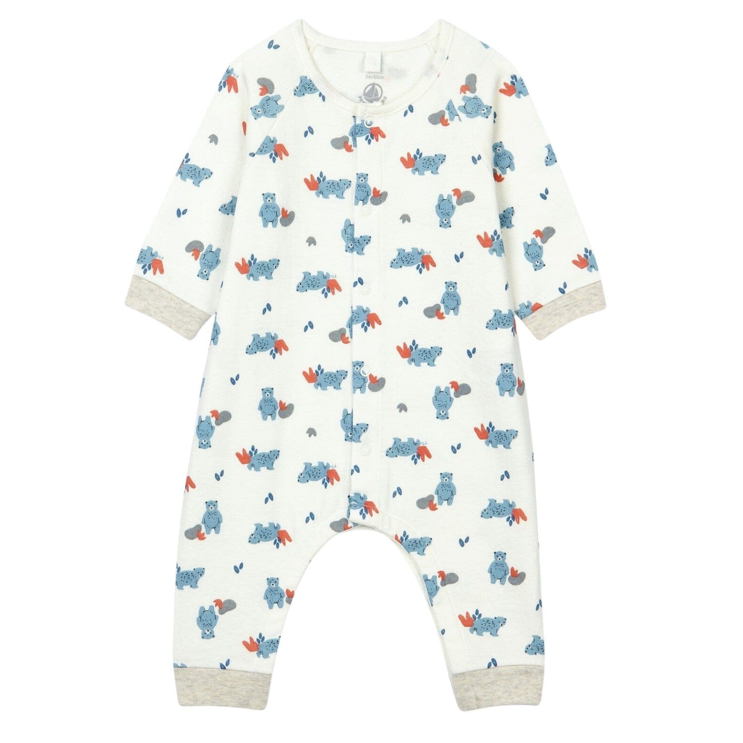 Petit Bateau Overall Allover Bärenmuster Einteiler / Bodysuits Petit Bateau