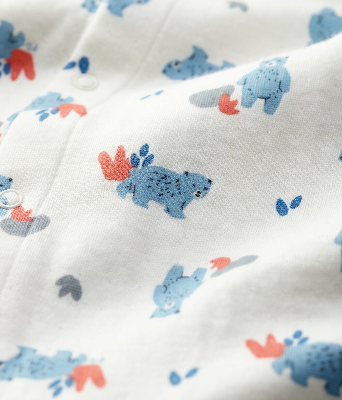 Petit Bateau Overall Allover Bärenmuster Einteiler / Bodysuits Petit Bateau