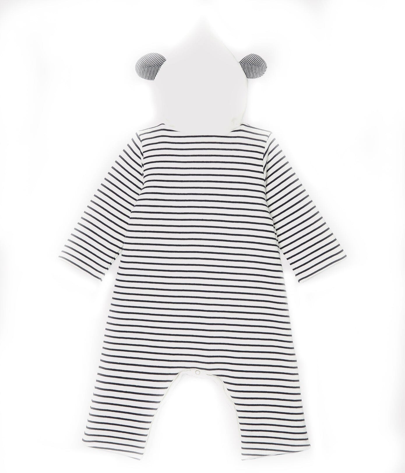 Petit Bateau Overall gefüttert Milleraies Ohren Kapuze blau weiß Einteiler / Bodysuits Petit Bateau