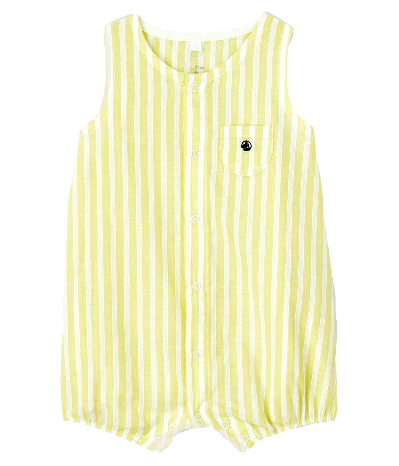 Petit Bateau Baby Spieler Einteiler gelb Popeline Einteiler / Bodysuits Petit Bateau