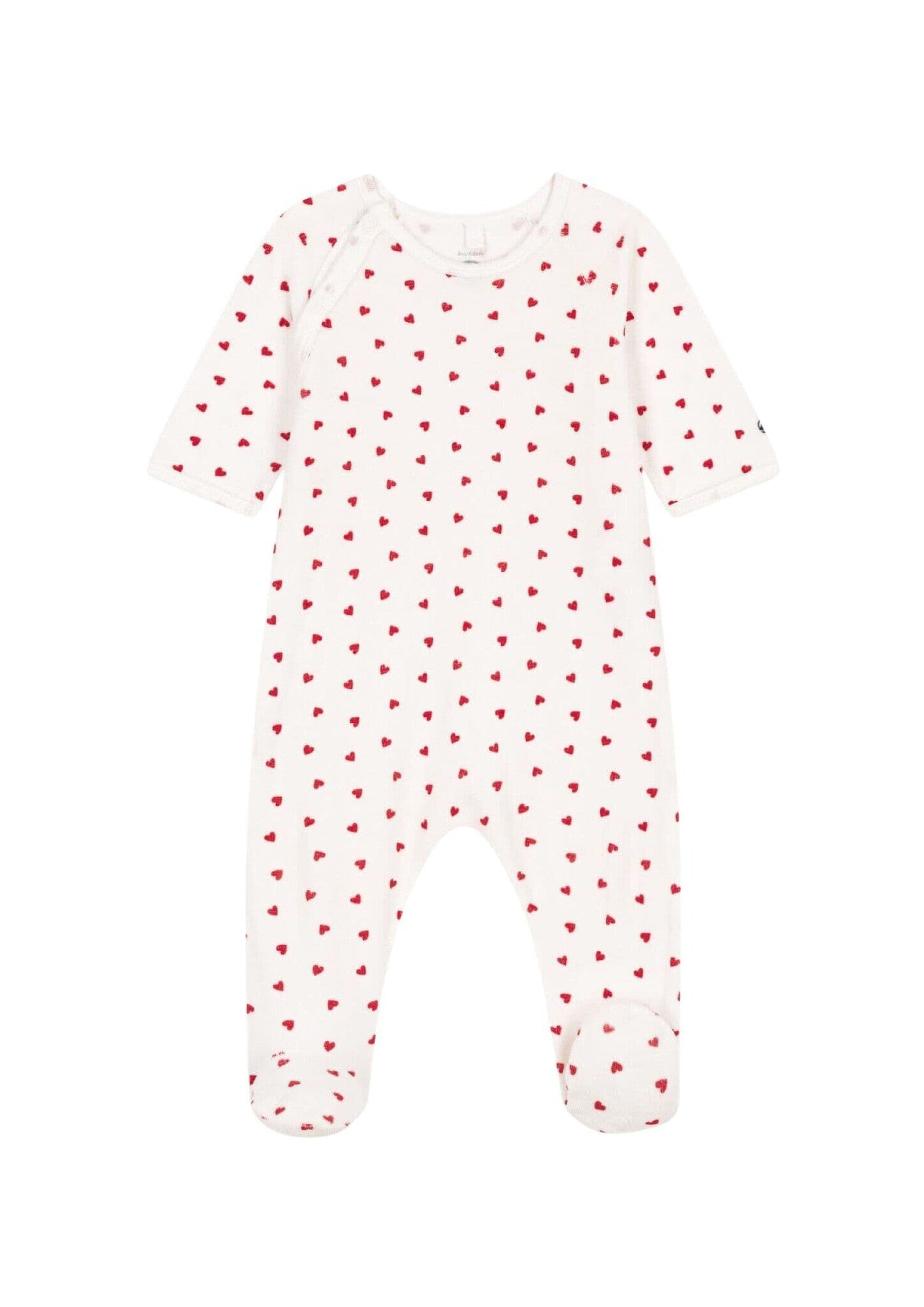 Petit Bateau Nicki Strampler weiß mit roten Herzen Strampler Petit Bateau