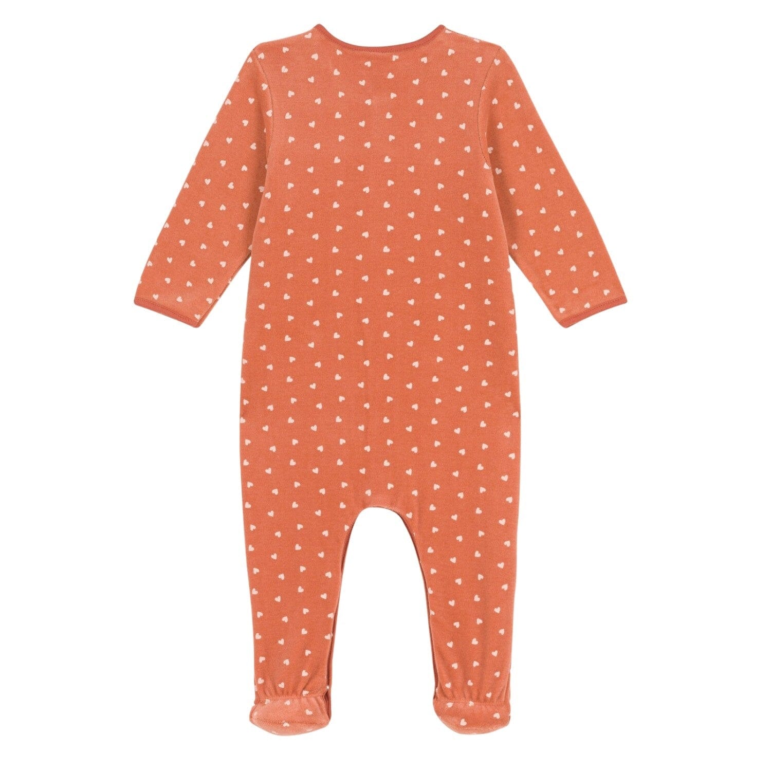 Petit Bateau Nicky Strampler mit Herzchen aus Bio-Baumwoll-Samt Strampler Petit Bateau
