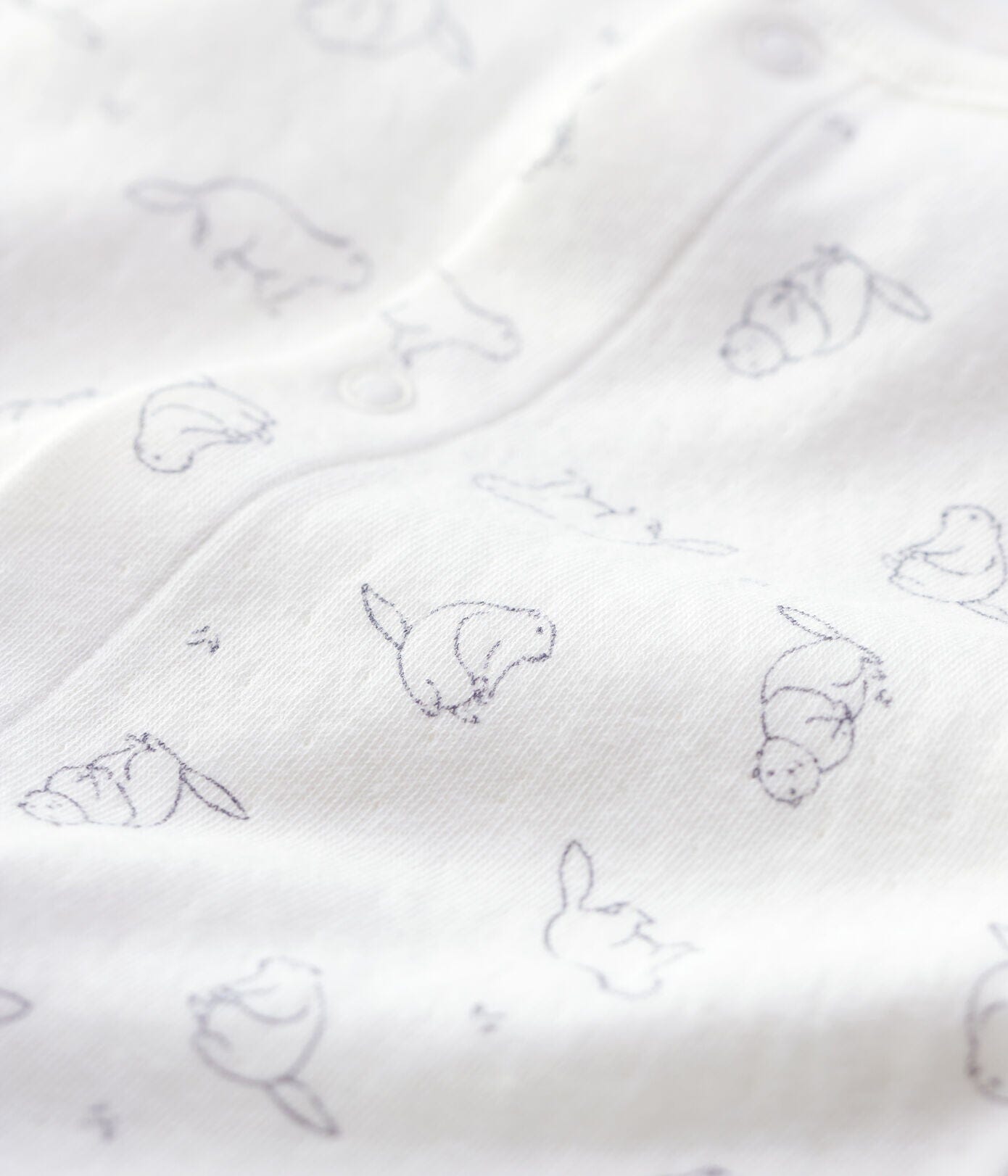 Petit Bateau Bodysuit mit Allover Biber Print creme Einteiler / Bodysuits Petit Bateau