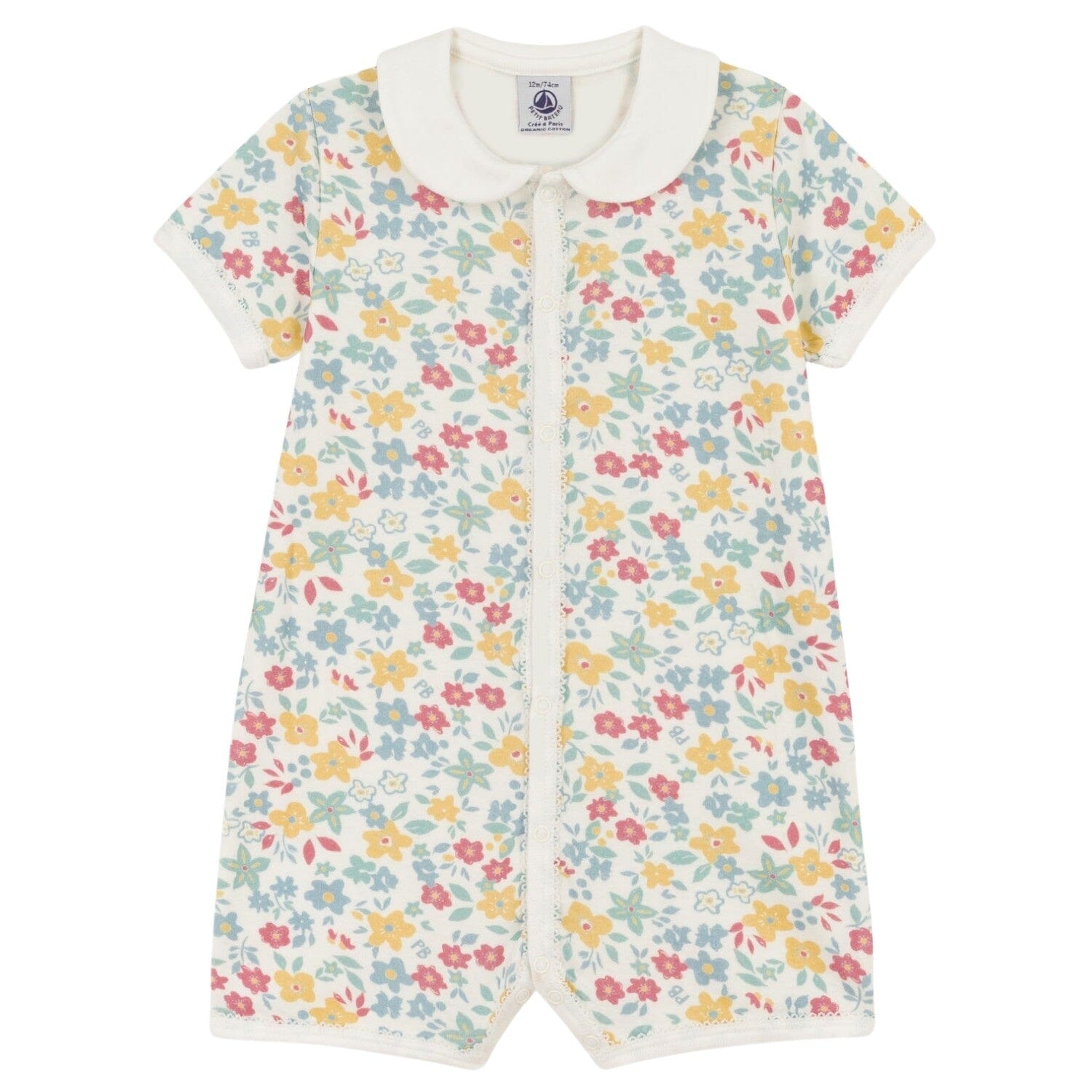 Petit Bateau Kurzoverall geblümt bunt Einteiler / Bodysuits Petit Bateau