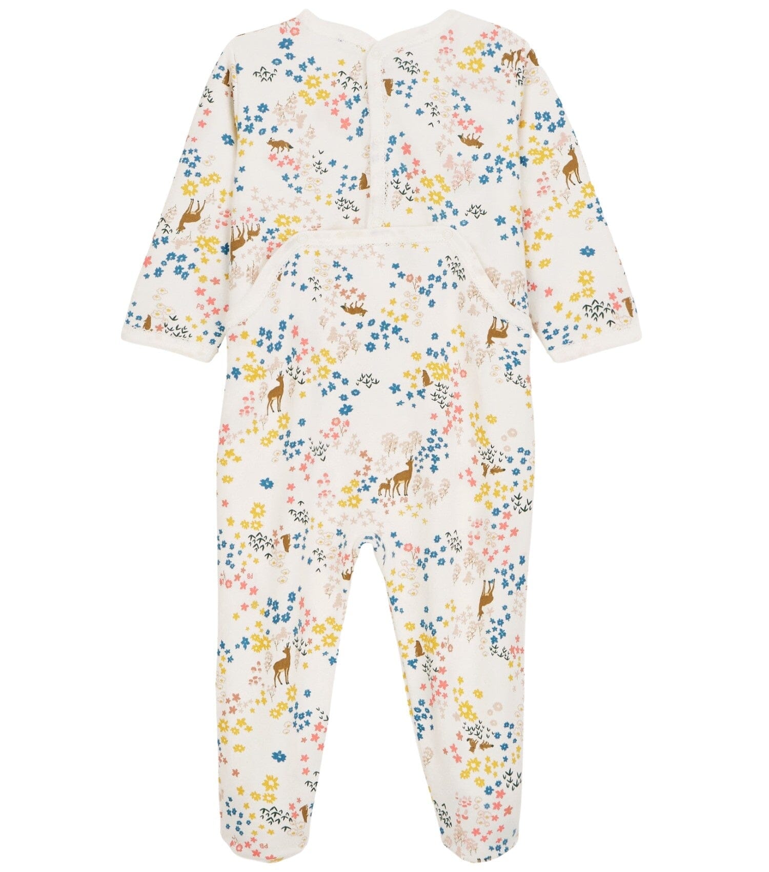Petit Bateau Bodysuit aus Molton mit Allover Tier und Blumen Print Einteiler / Bodysuits Petit Bateau