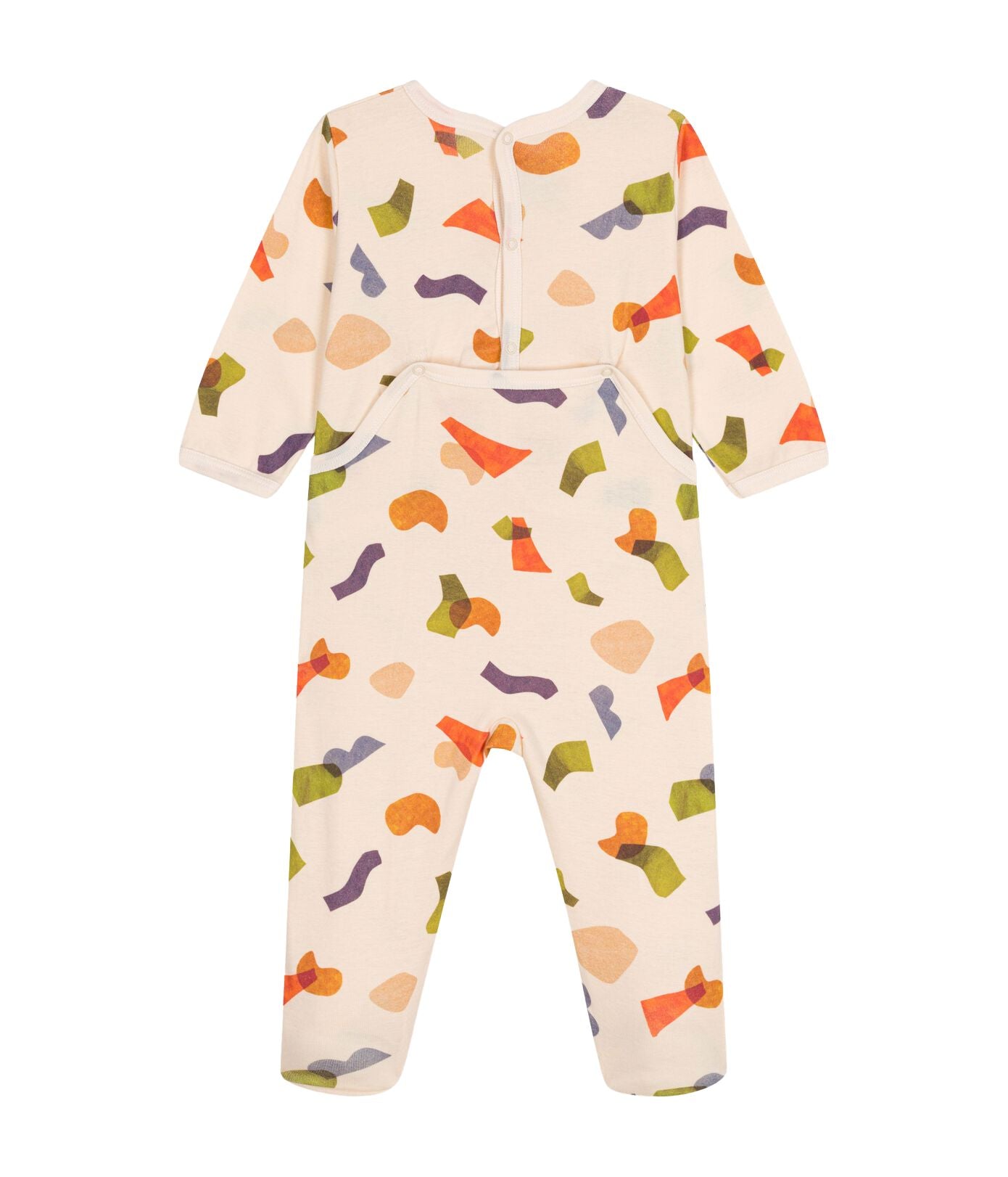 Petit Bateau cremefarbener Strampler mit bunten Klettergriffen Strampler Petit Bateau