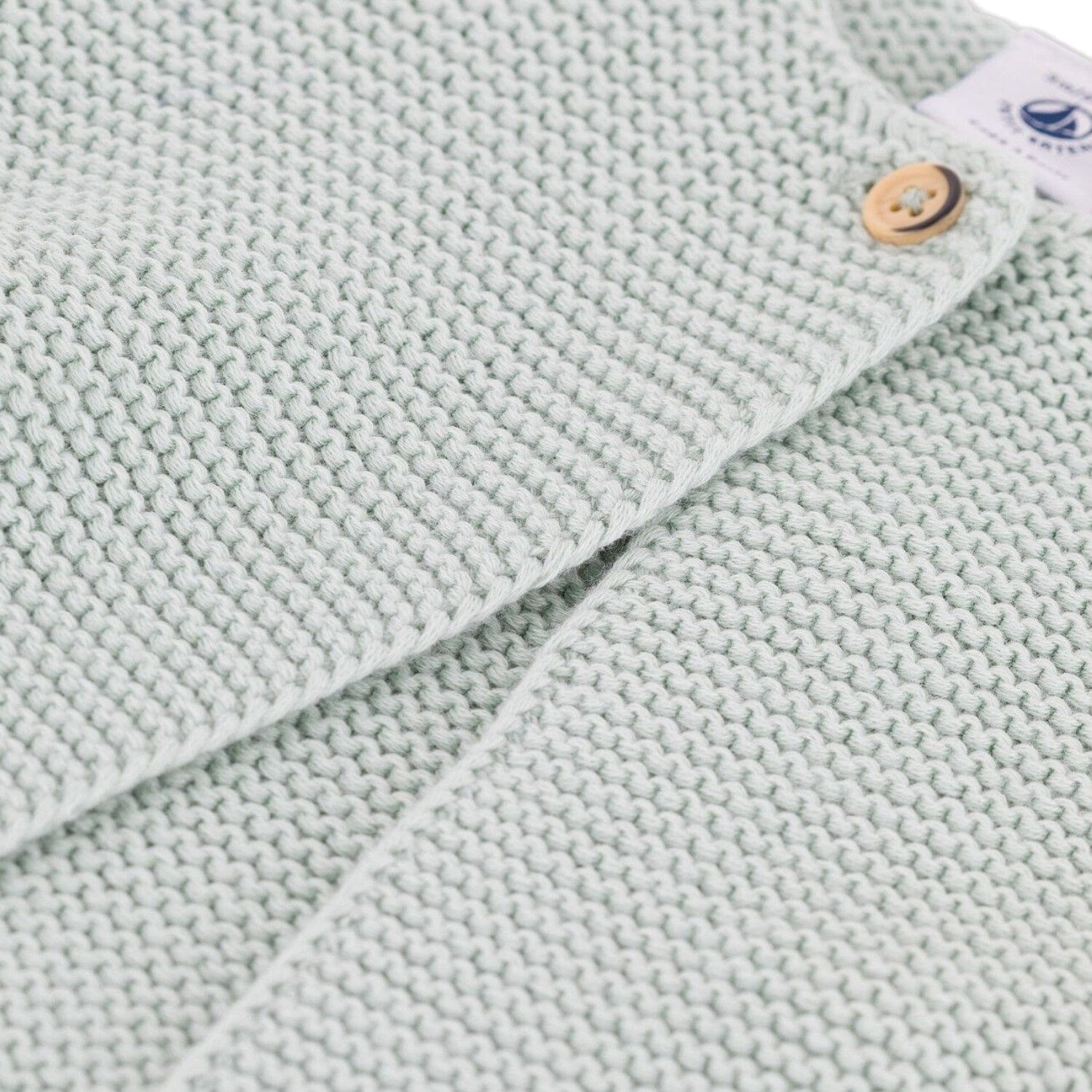 Petit Bateau Cardigan grün / herbier Krausstrick Strickjacken Petit Bateau