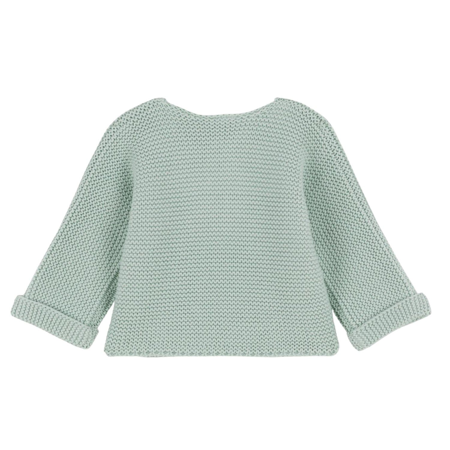 Petit Bateau Cardigan grün / herbier Krausstrick Strickjacken Petit Bateau