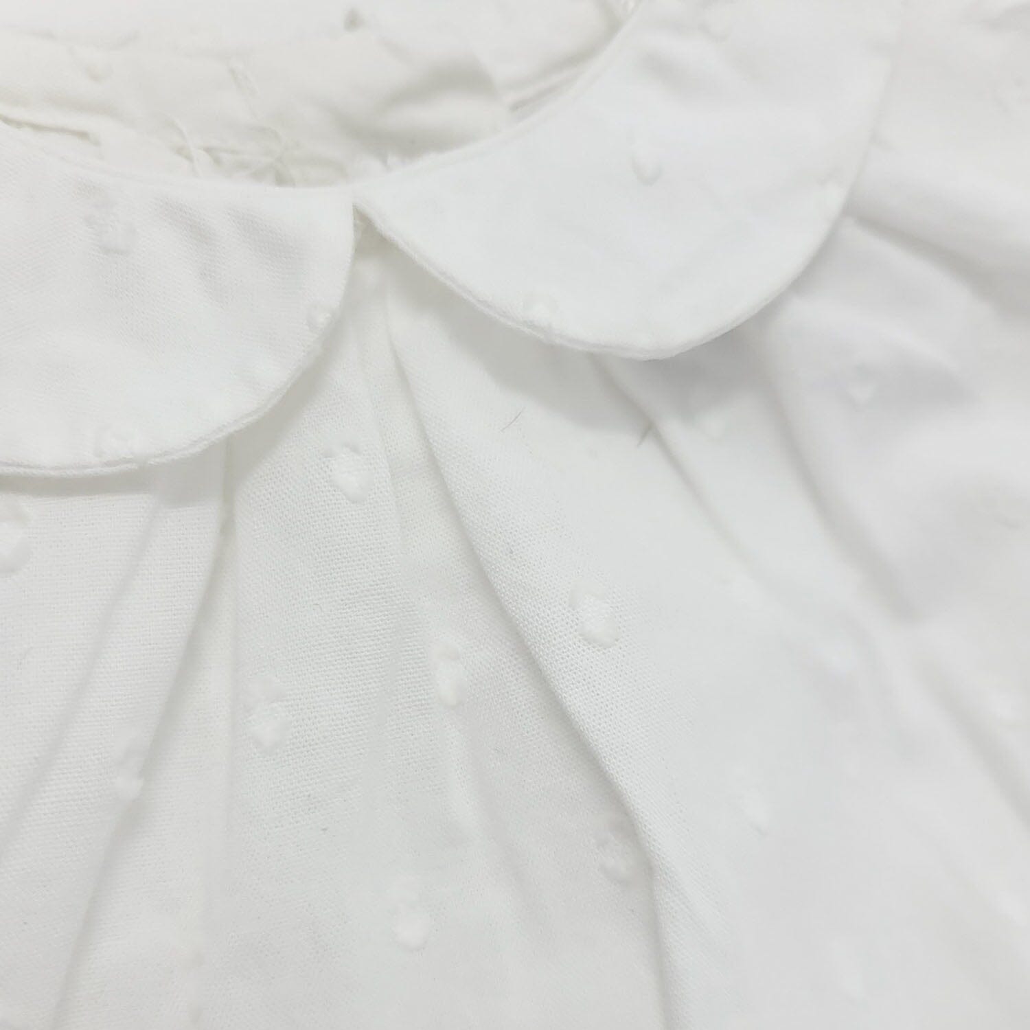 Petit Bateau edles Baby Kleidchen weiß mit Kragen Kleid Petit Bateau