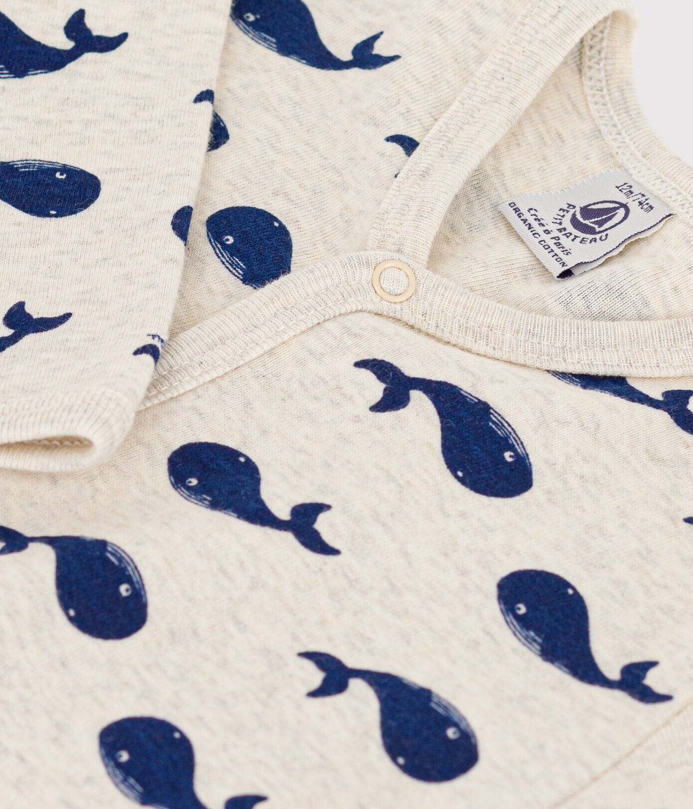 Petit Bateau Baby-Strampler fußlos mit Walmotiv Strampler Petit Bateau