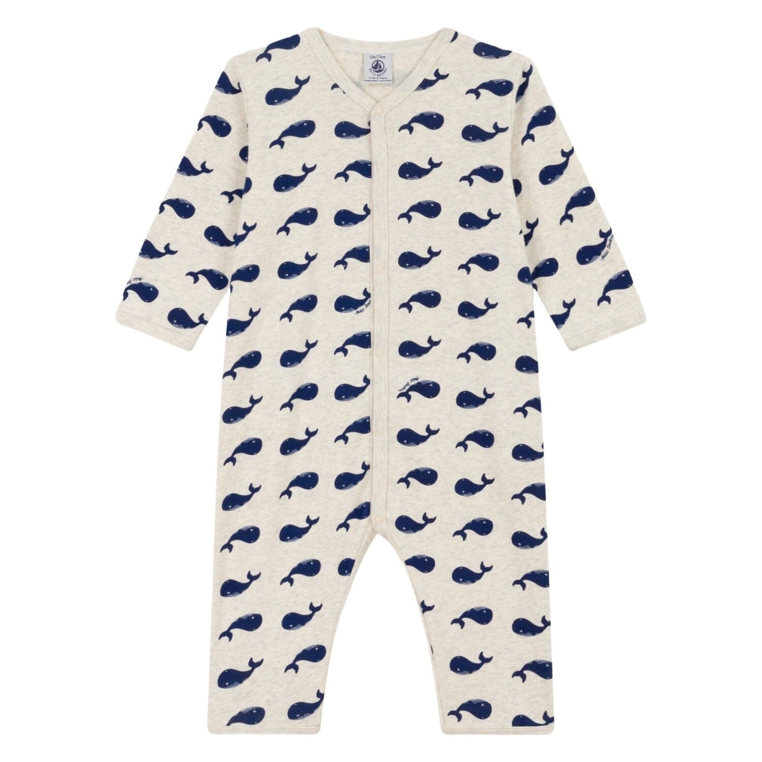 Petit Bateau Baby-Strampler fußlos mit Walmotiv Strampler Petit Bateau