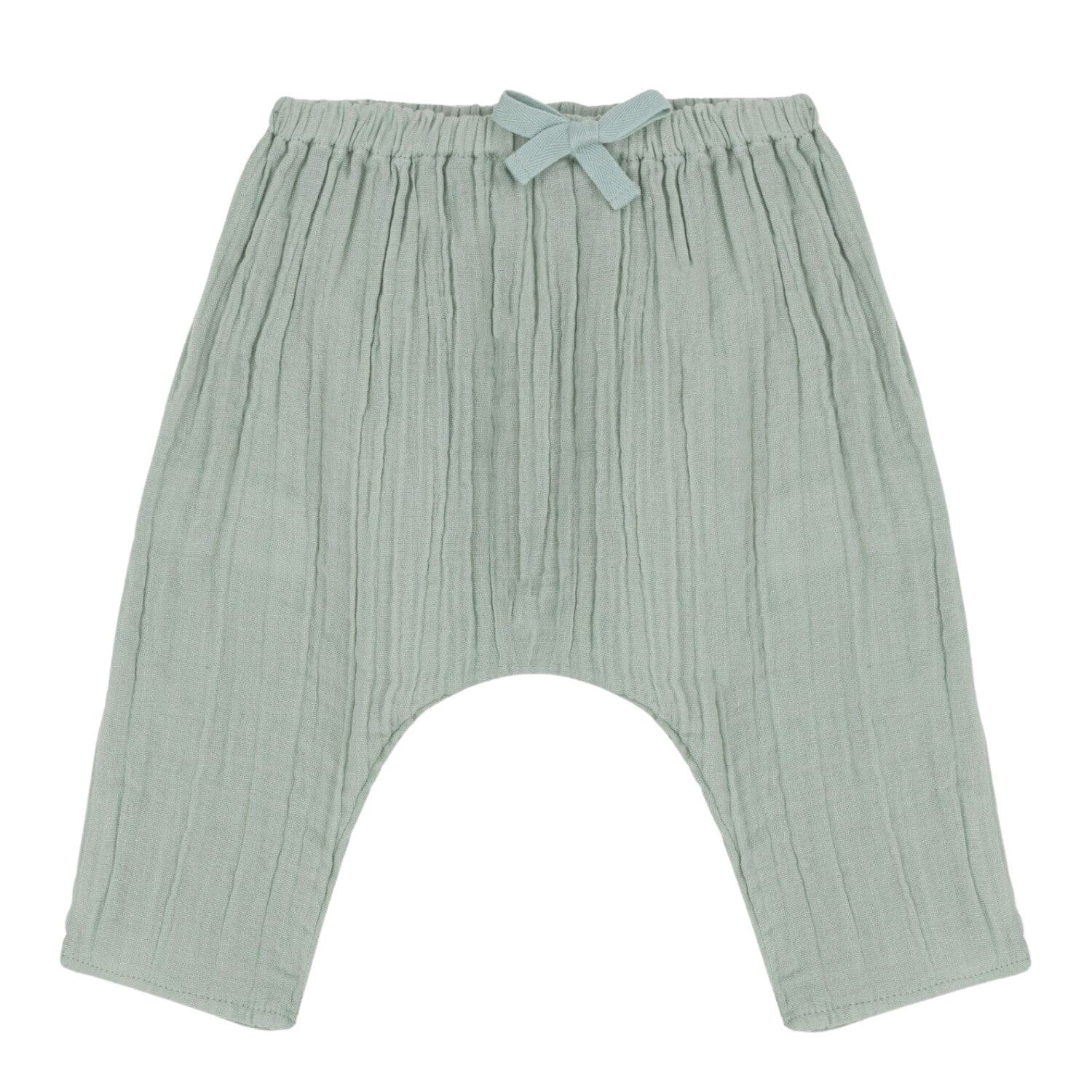 Petit Bateau Pluderhose in grün aus Bio-Baumwolle Gr. 3-12M Hose Petit Bateau